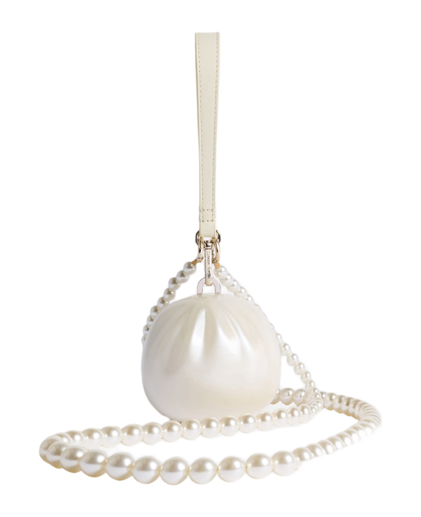 Simone Rocha Pearl Crossbody Dim Sum Bag - White
