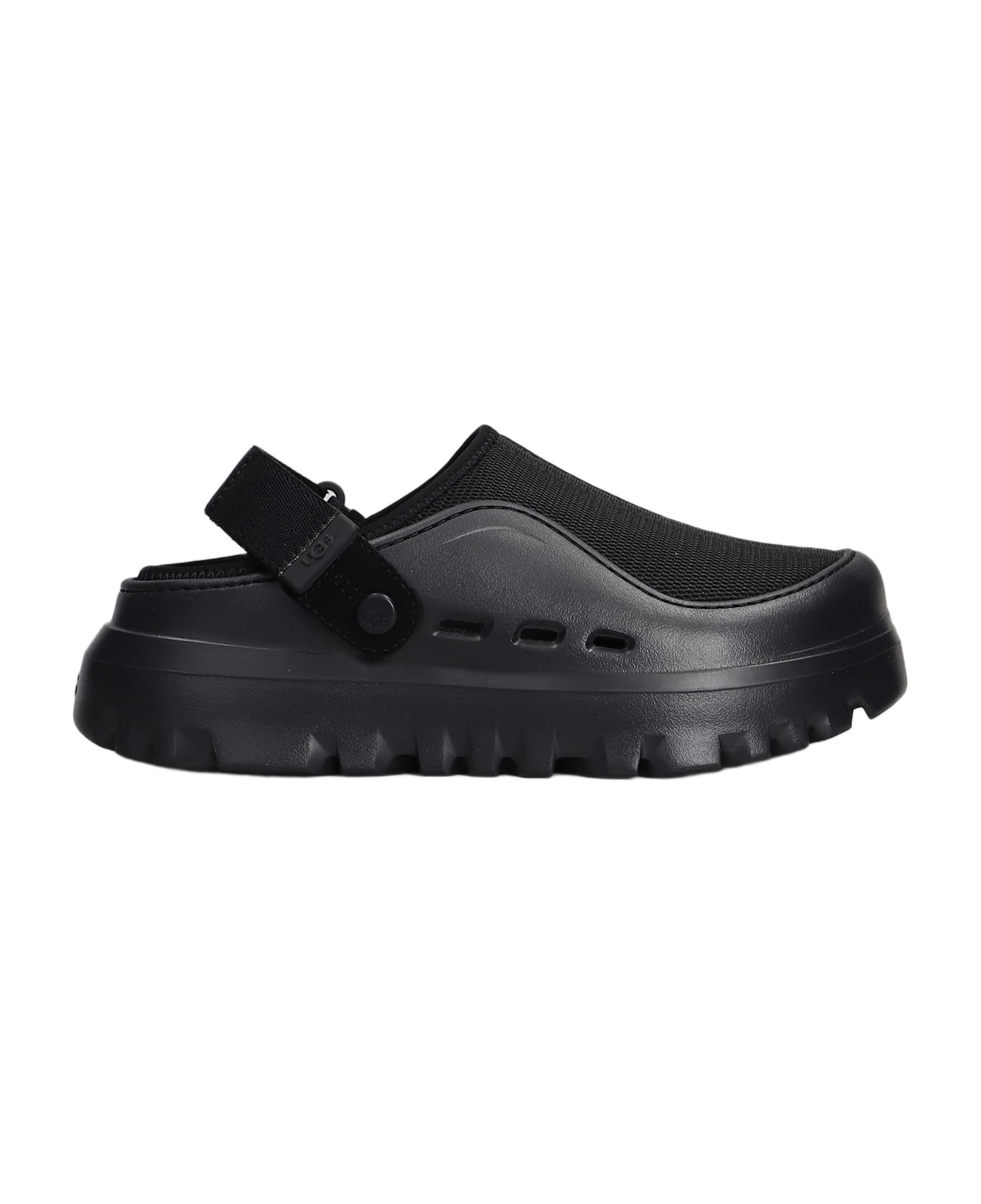 UGG Peakmod Slipper-mule In Black Rubber/plasic - black