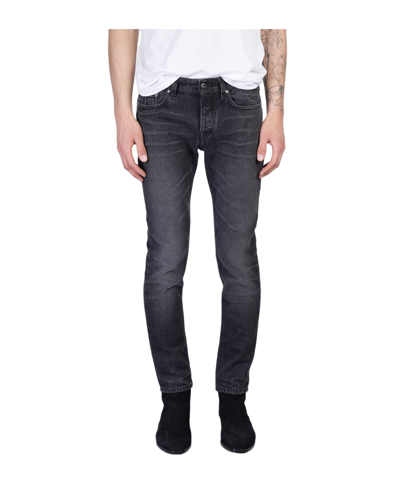 Salvatore Santoro Jeans In Black Denim - black