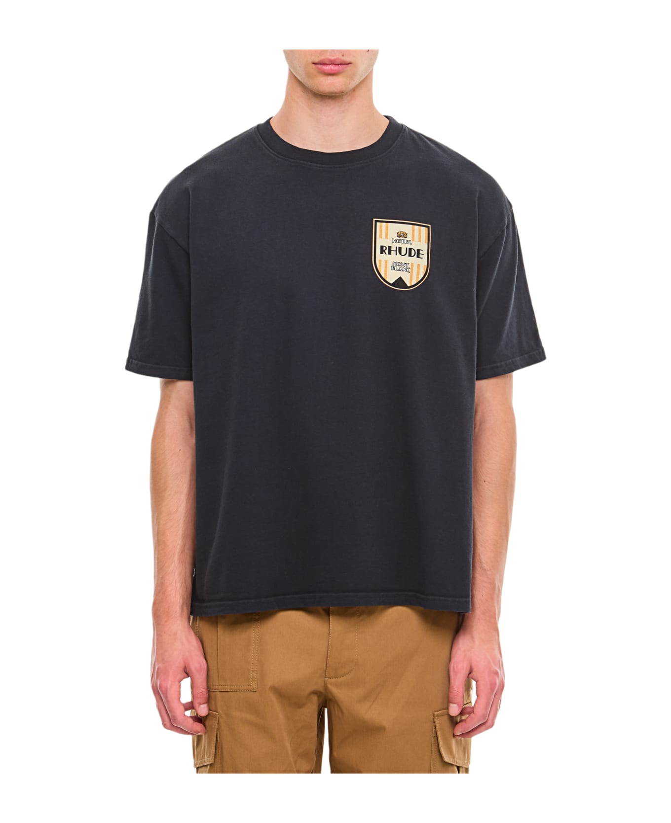 【関税込み】Rhude ブラック Mont-Blanc Hotel Tシャツ RHUDE MONT BLANC HOTEL TEE