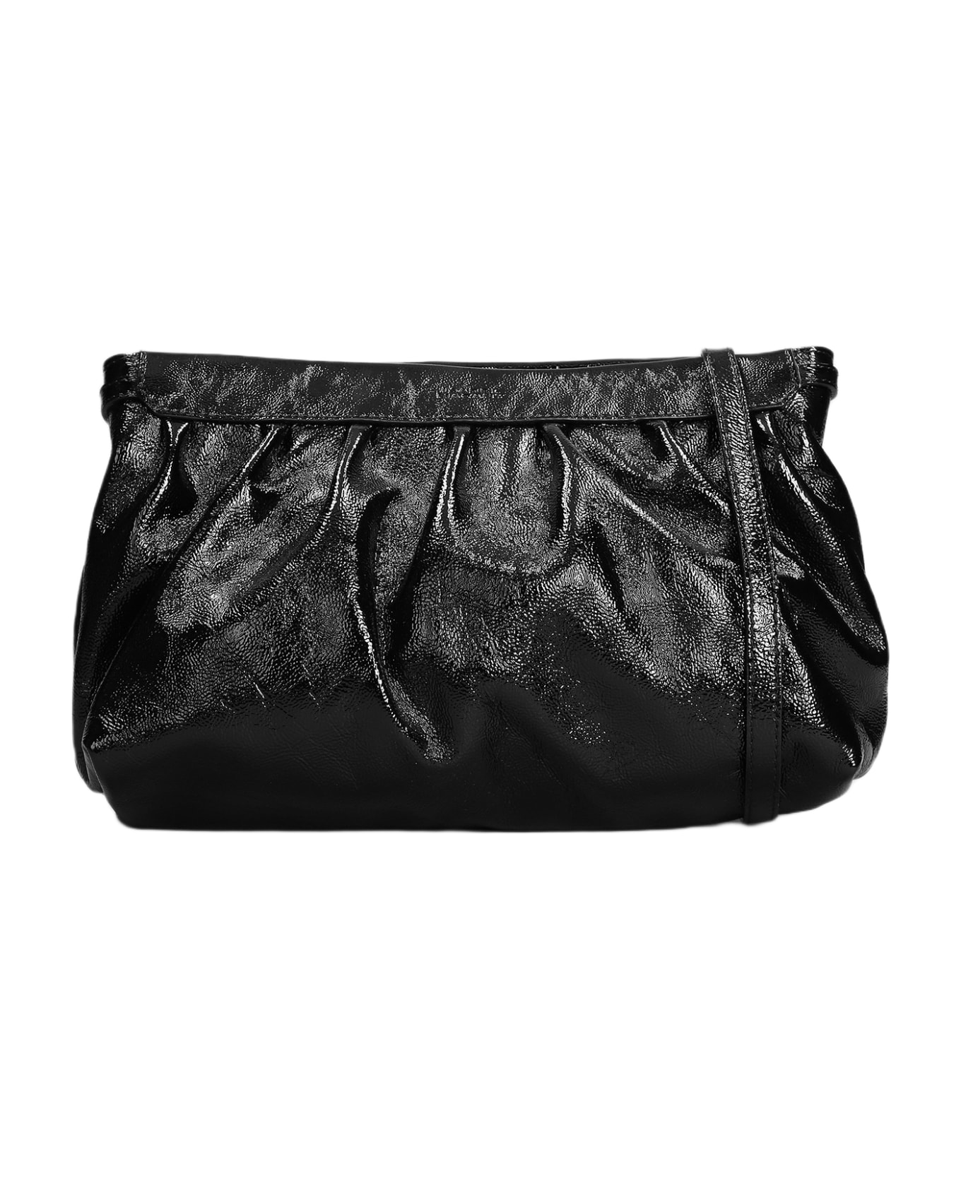 Isabel Marant Luz Medium Clutch In Black Leather - black