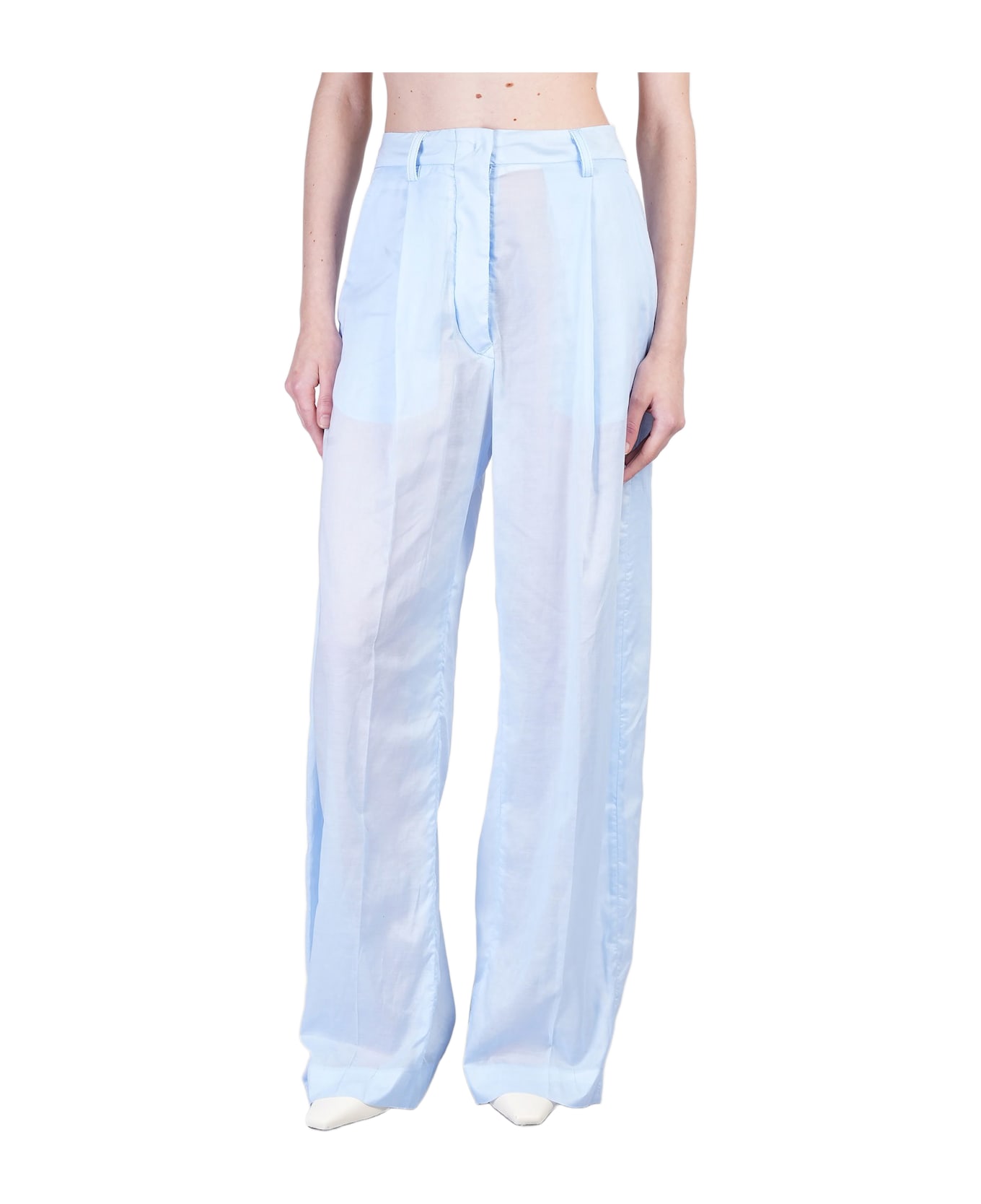 TheLatest Billie 3111 Pants In Cyan Cotton - cyan
