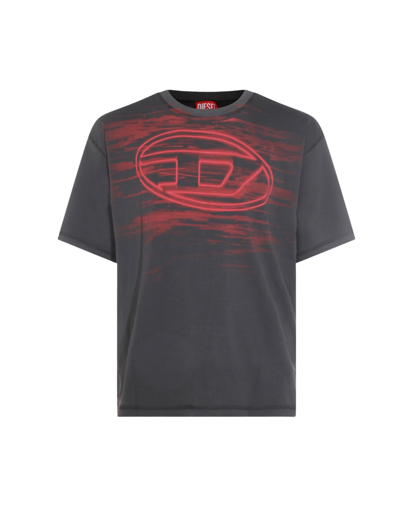 Diesel Grey Cotton T-shirt - Grey