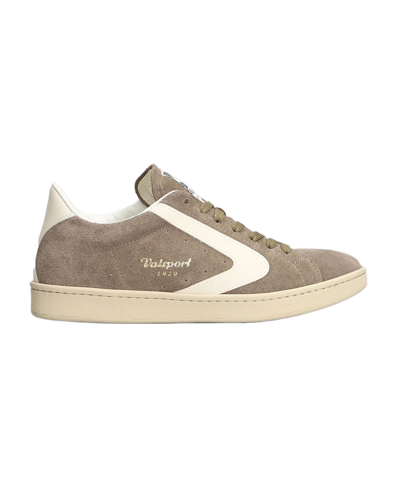 Valsport Tournament Sneakers In Taupe Suede - taupe