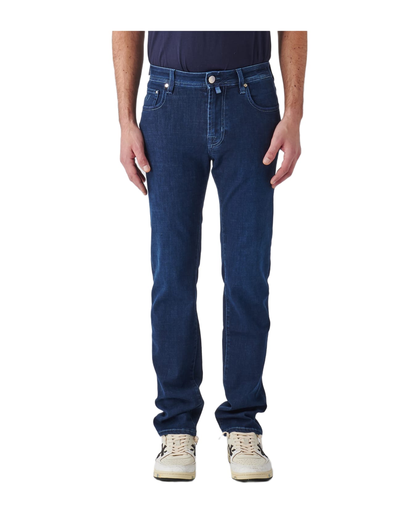 Jacob Cohen Pantalone Slim Fit With Zip Bard Trousers - DENIM SCURO ボトムス
