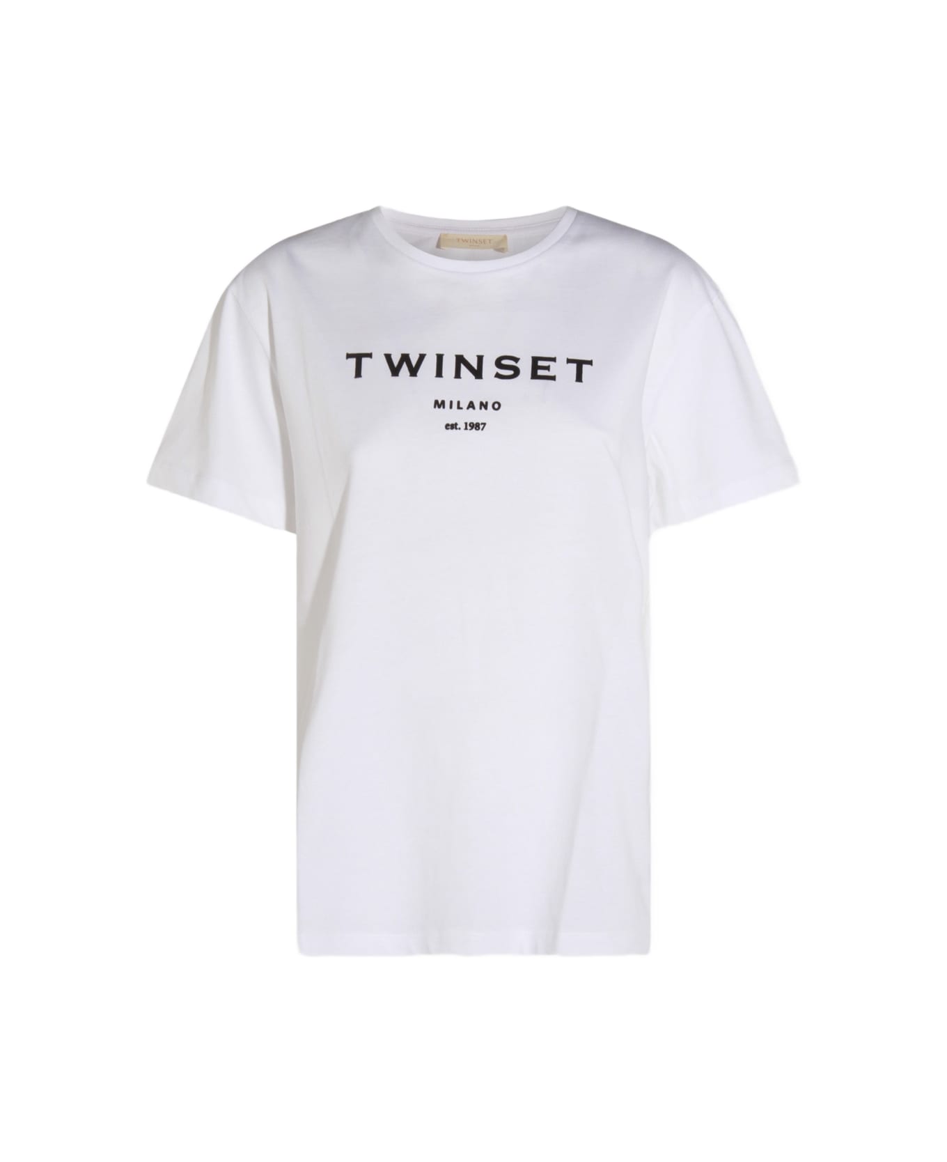 TwinSet White Cotton T-shirt - White