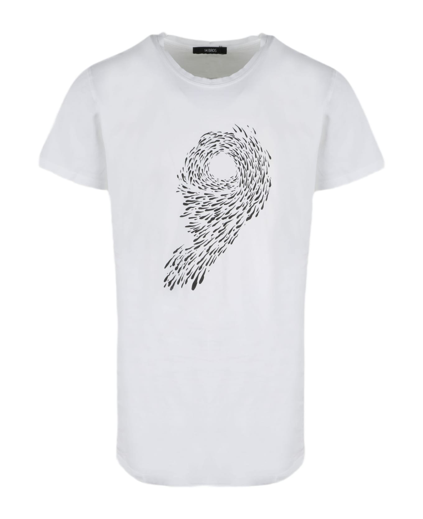 14 Bros Boo Print T-shirt - White シャツ