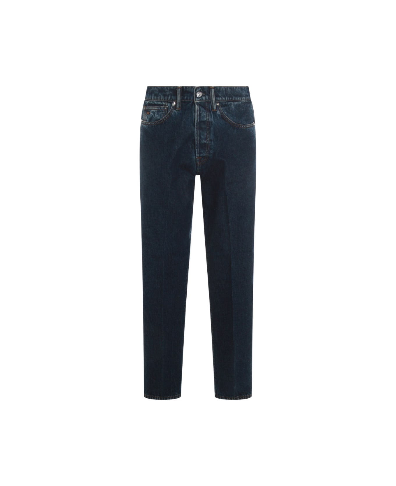 Nine in the Morning Dark Blue Cotton Jeans - AZI8