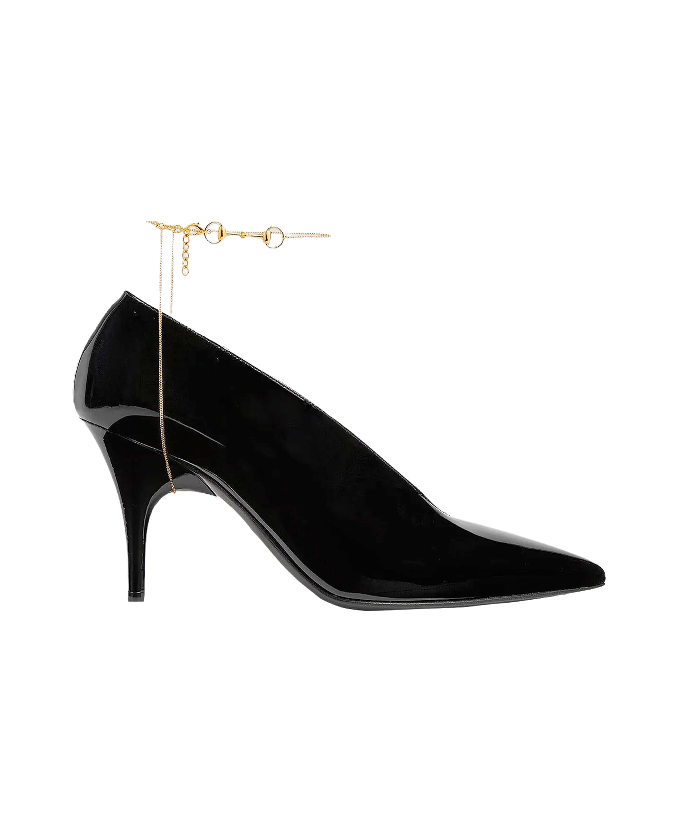 Gucci Black Leather Gucci 97 Pumps - Black
