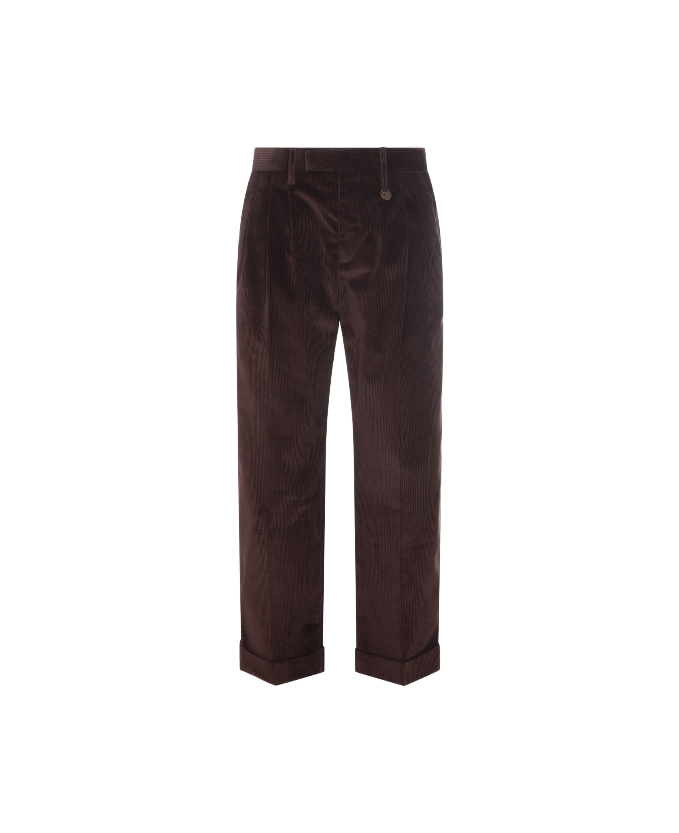 Burberry Dark Brown Cotton Pants - CLOVE BROWNE