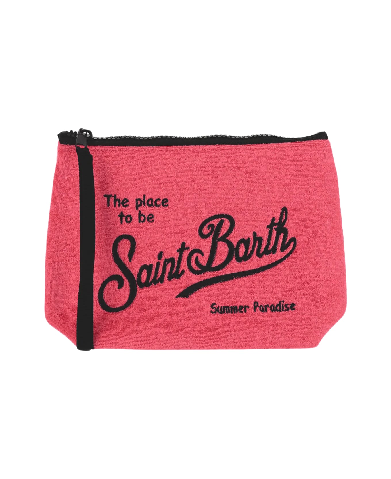 MC2 Saint Barth Fabric Clutch Bag With Logo - Pink