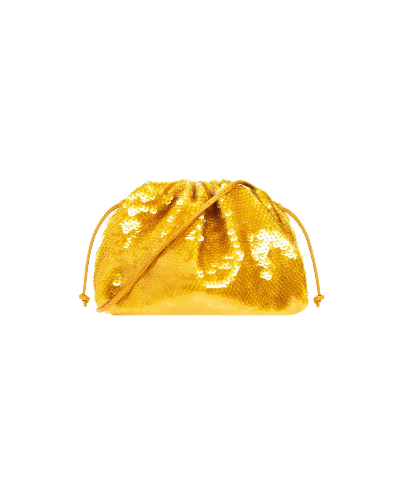 Bottega Veneta 'pouch Mini' Shoulder Bag - Honeycomb Gold