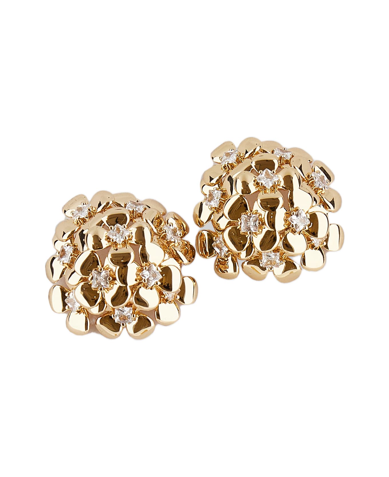 self-portrait Gold Flower Cluster Earrings - Golden ネックレス