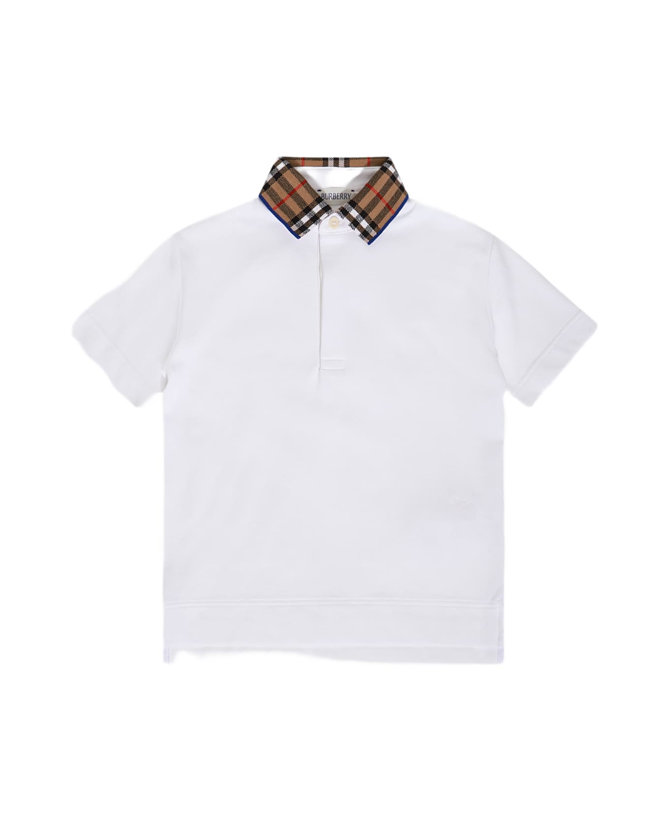 Burberry White And Archive Beige Cotton Polo Shirt - White Tシャツ＆ポロシャツ