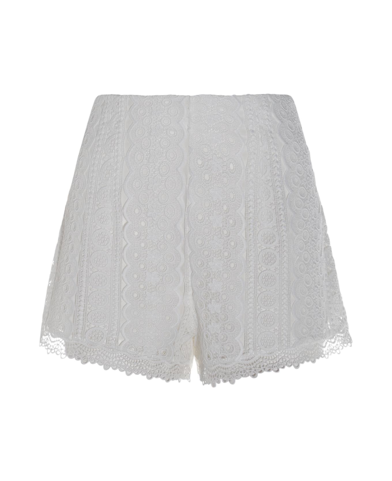 Charo Ruiz White Cotton Blend Shorts - White