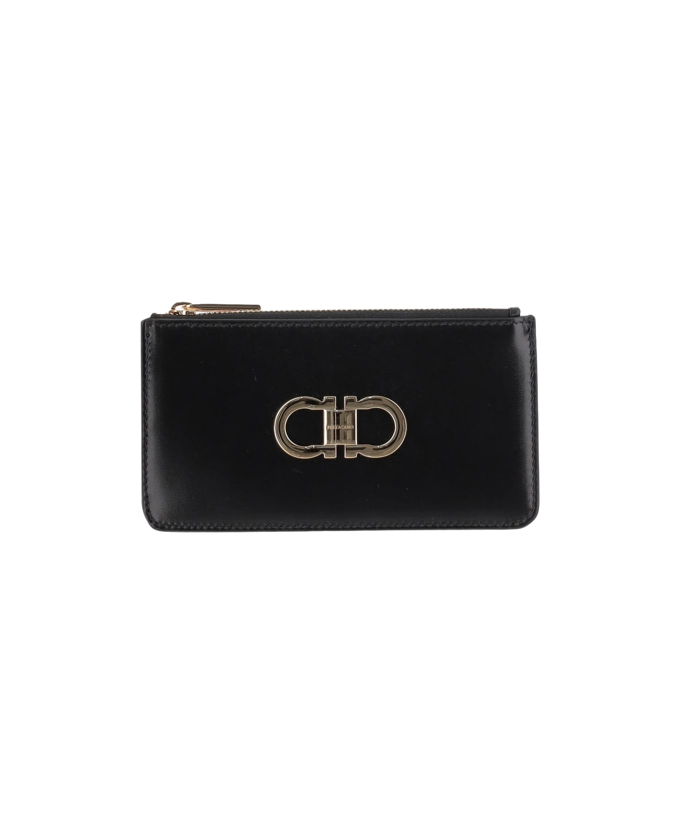 Ferragamo Gancini Card Holder - Black