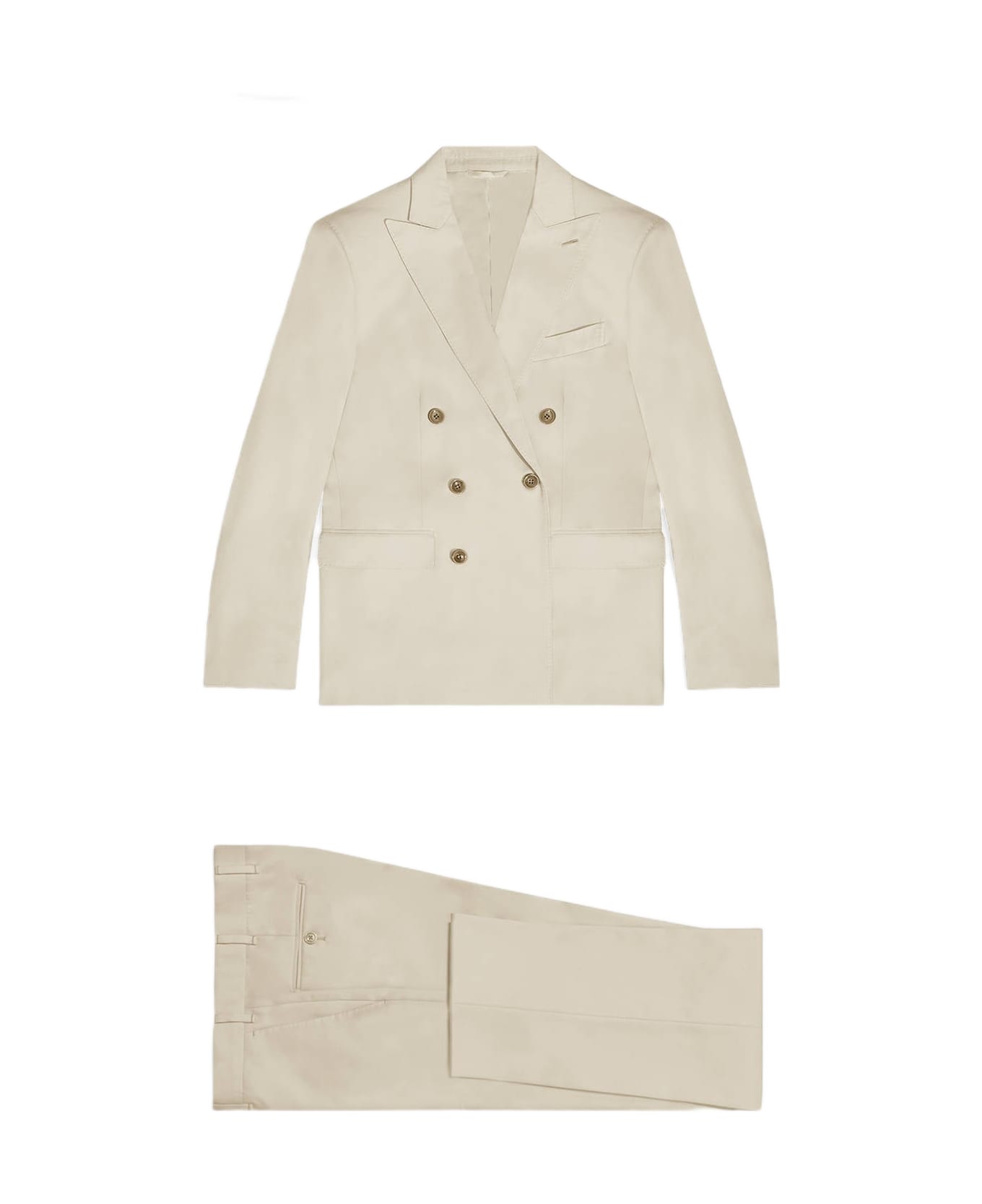 Larusmiani Sea Double-breasted Suit Suit - Beige