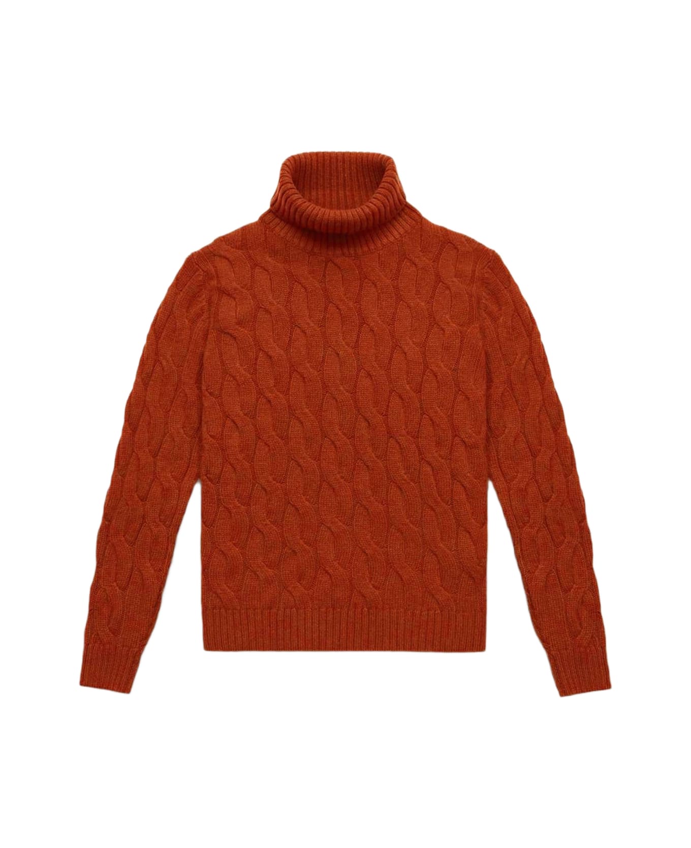 Larusmiani Turtleneck Sweater Col Du Pillon Sweater - FireBrick