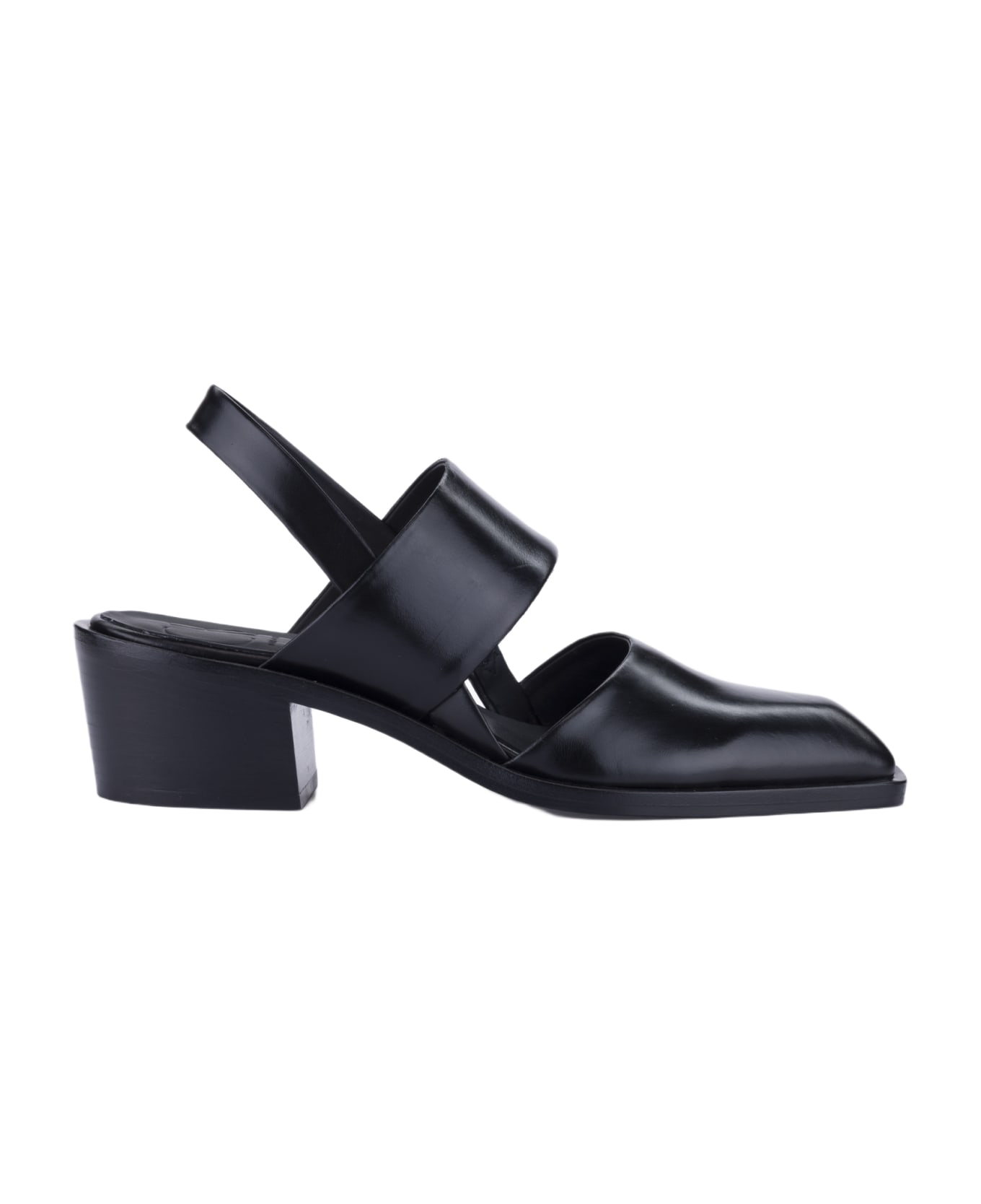 CB Made in Italy Leather 5 Cm Heels Marte - Black