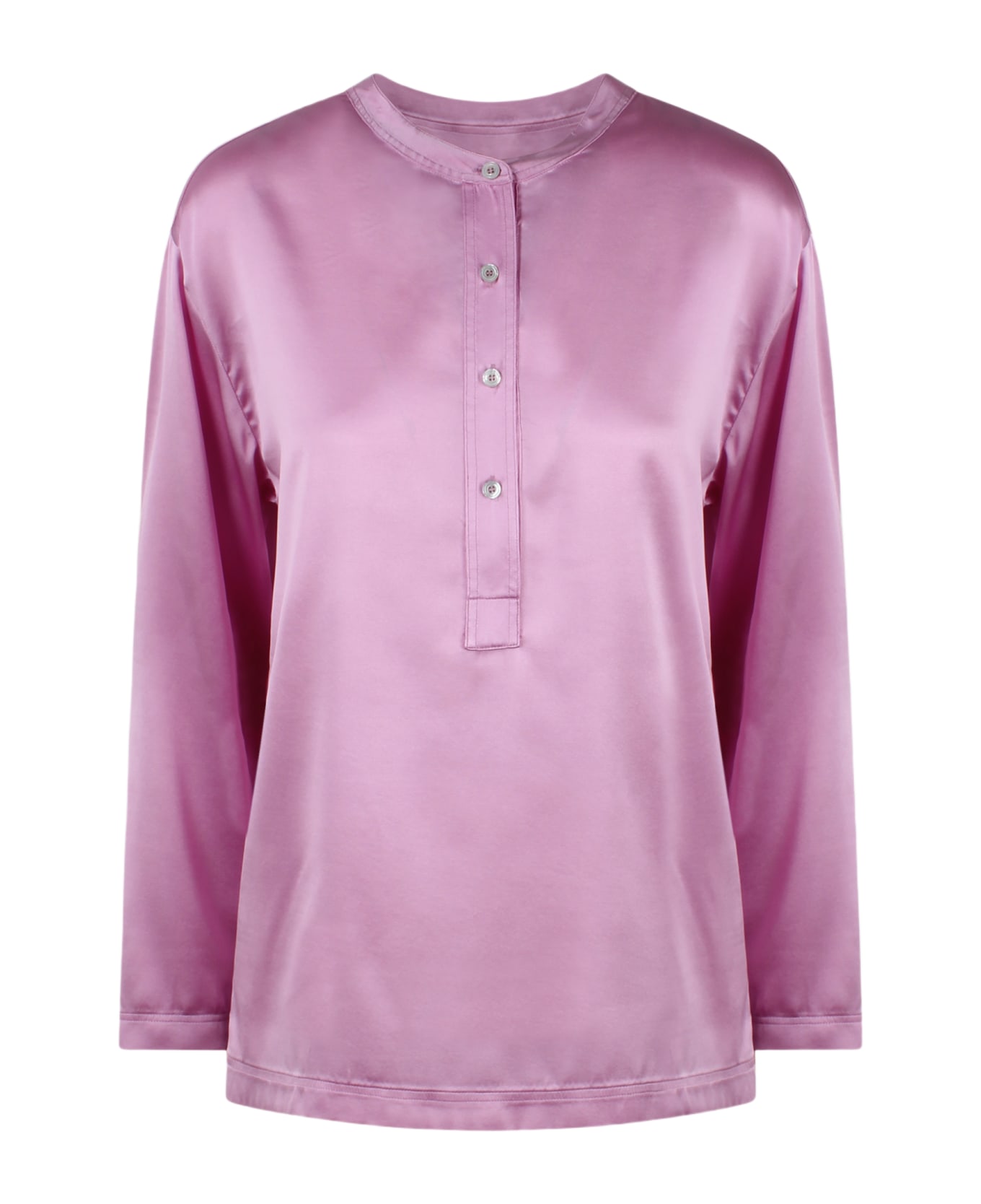 Tom Ford Silk Satin Shirt - Pink & Purple ブラウス