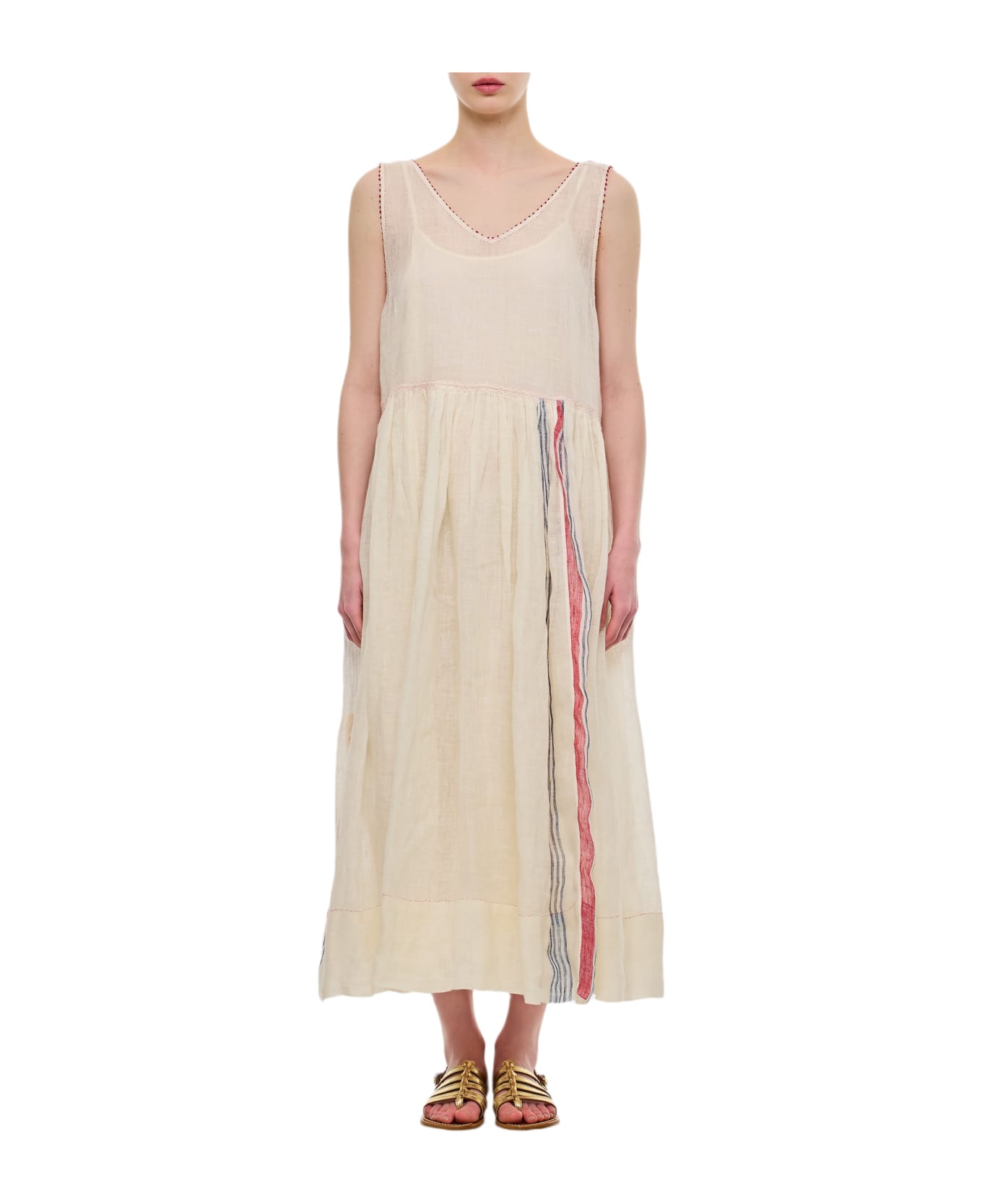 Péro Cotton Printed Midi Dress - MultiColour