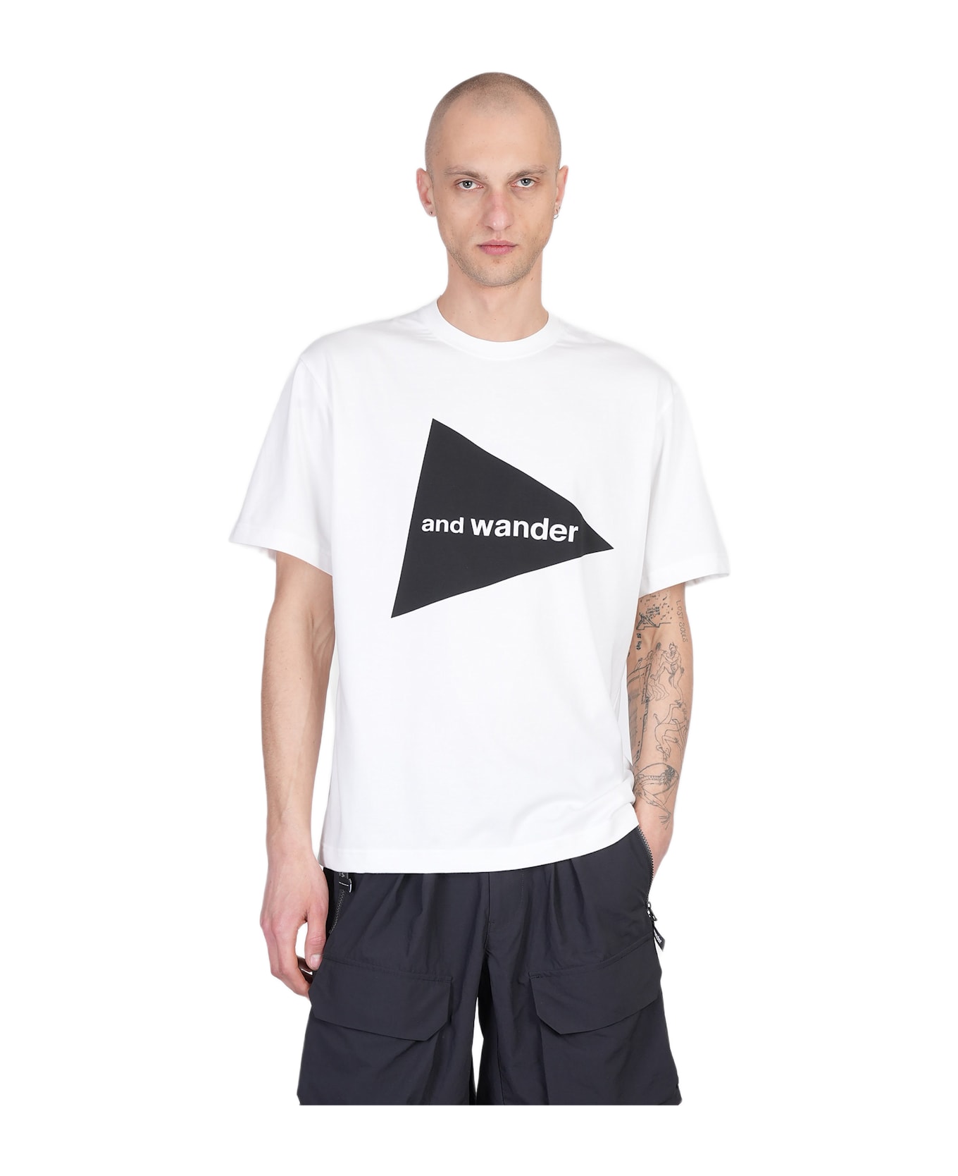 And Wander T-shirt In White Cotton - white