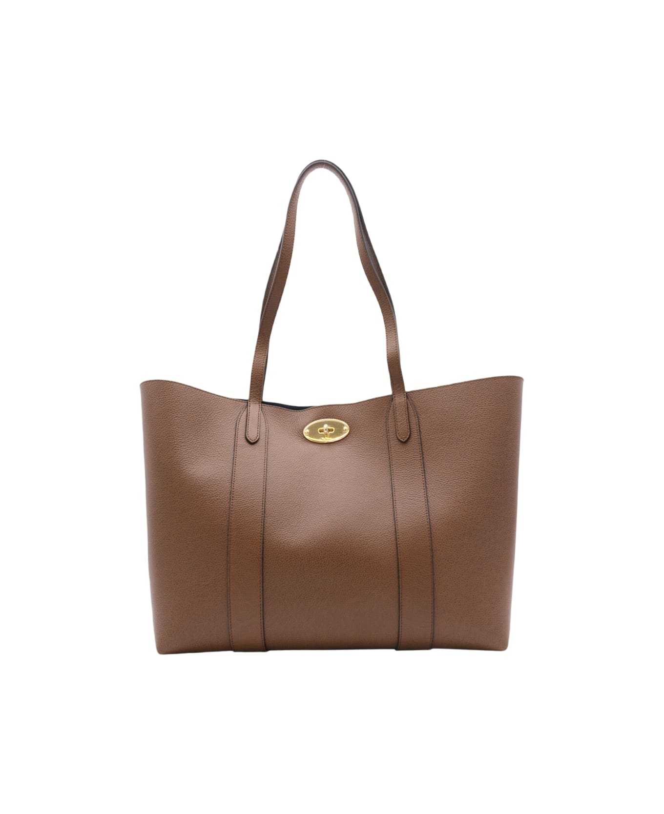 Mulberry Brown Leather Tote Bag - OAK トートバッグ