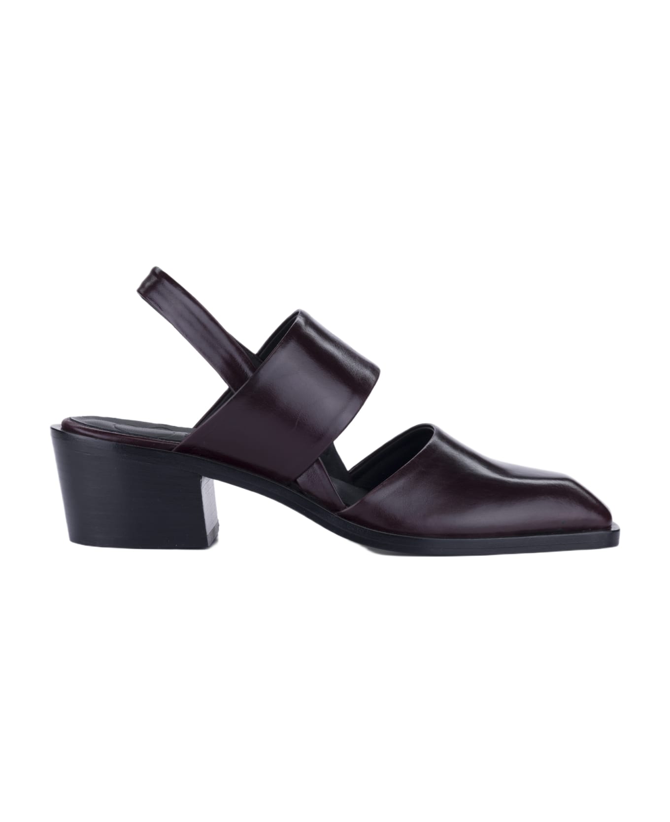 CB Made in Italy Leather 5 Cm Heels Marte - Burgundy