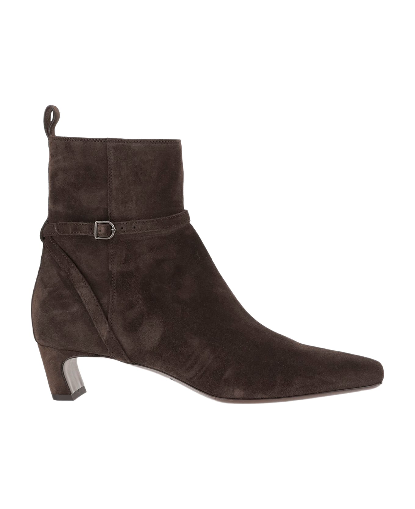 Sartore Charly Ankle Boots In Suede Leather - Brown