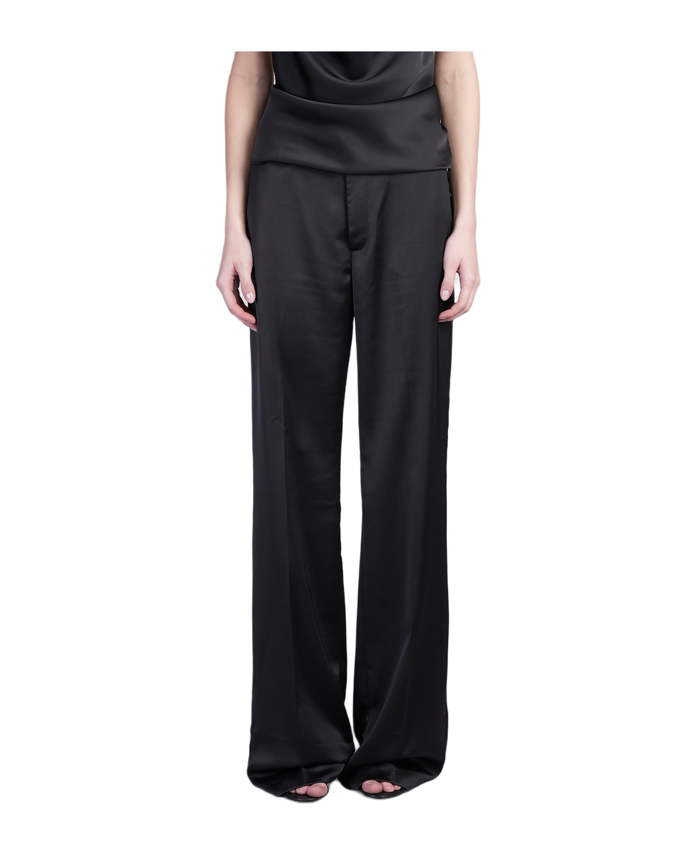 The Andamane Gigi Pants In Black Polyester - black