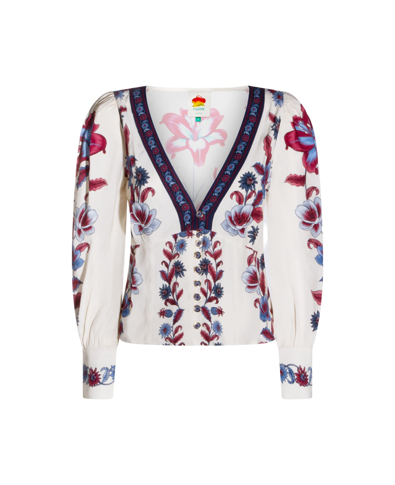 Farm Rio White Viscose Top - MALU WINTER WHITE