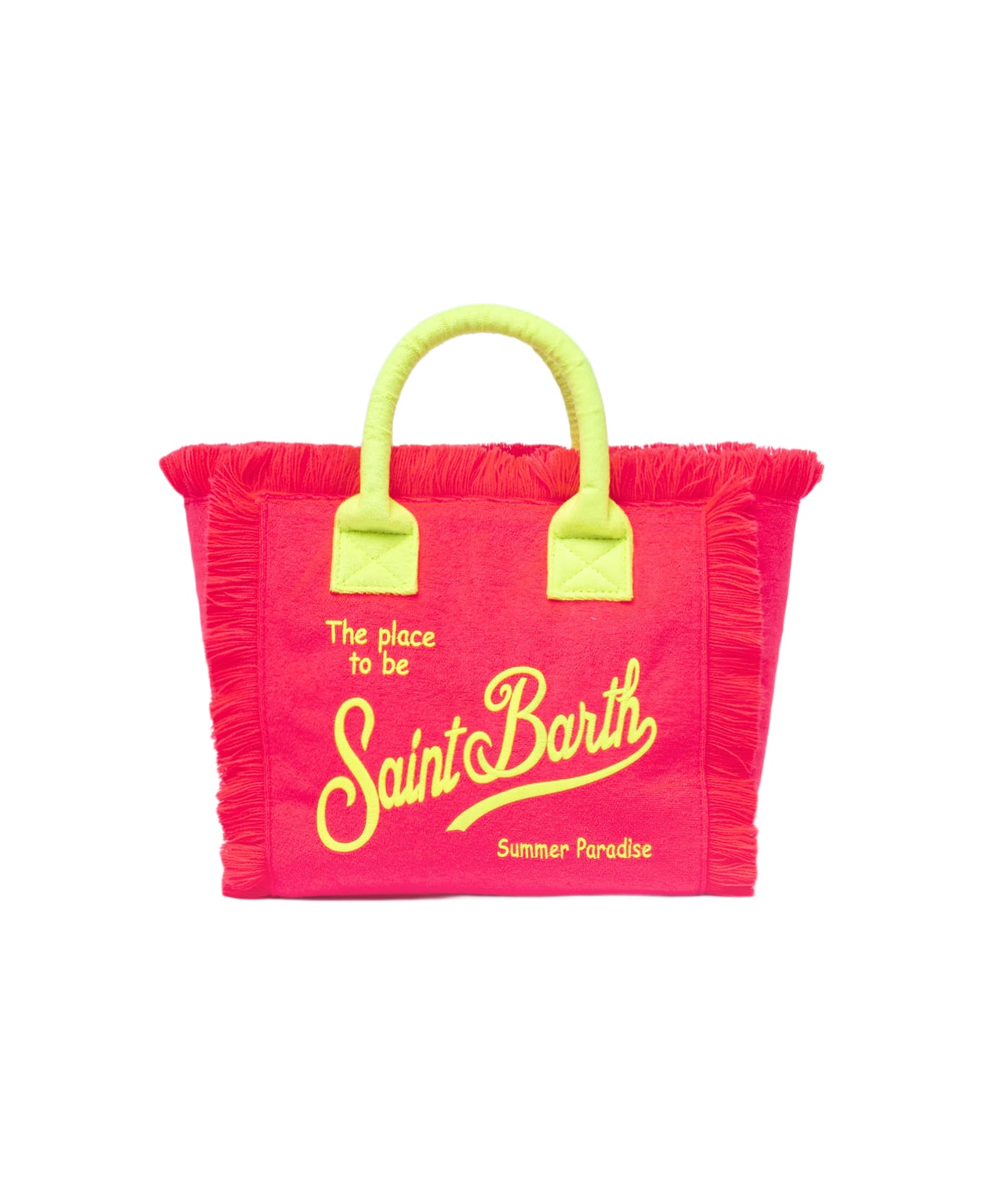 MC2 Saint Barth Fluo Pink Terry Embossed Colette Sponge Handbag - FLUO