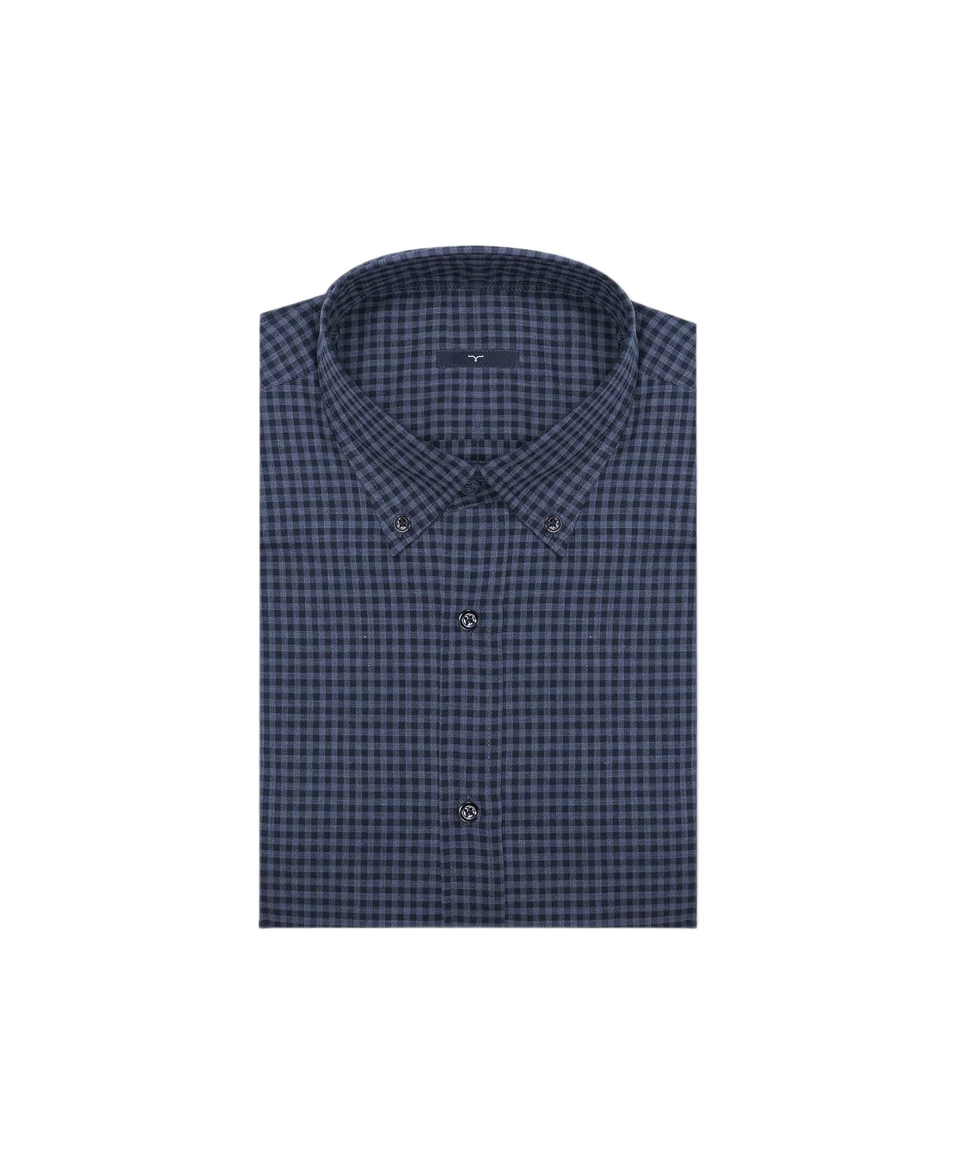 Larusmiani Casual Shirt Shirt - QUADR.BLU SCURO