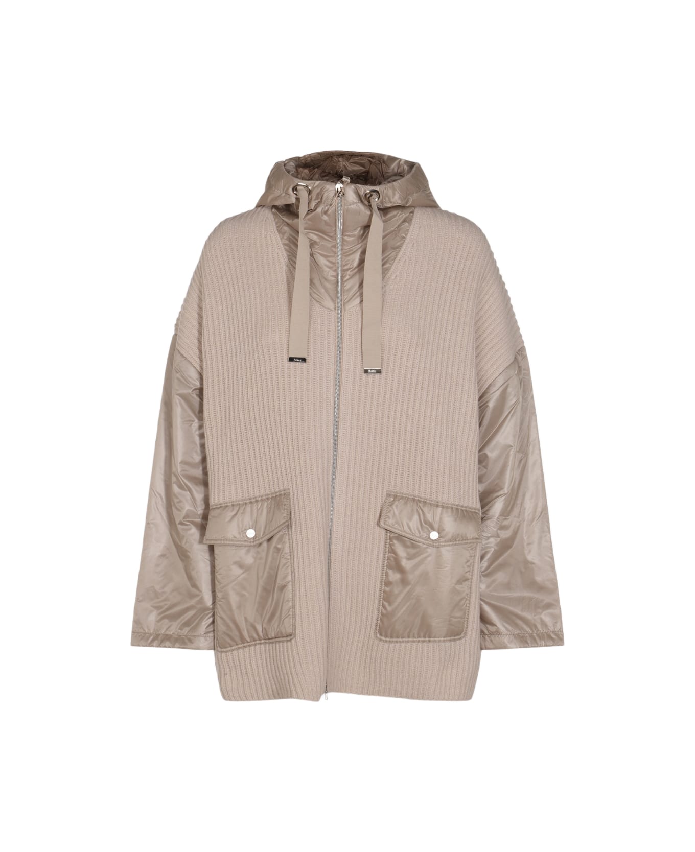 Herno Beige Wool Capes - CHANTILLY