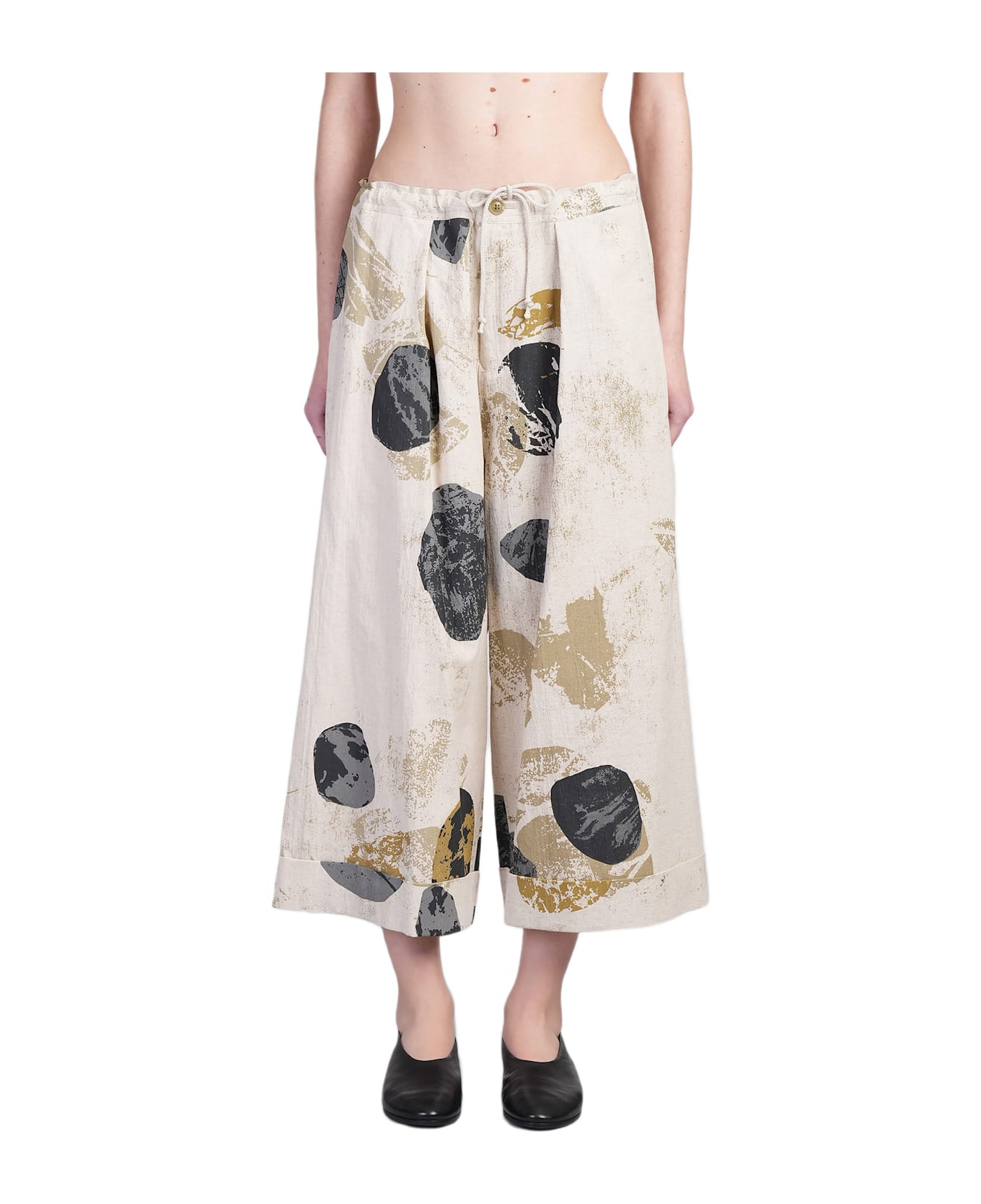 Yohji Yamamoto Pants In Beige Cotton - beige