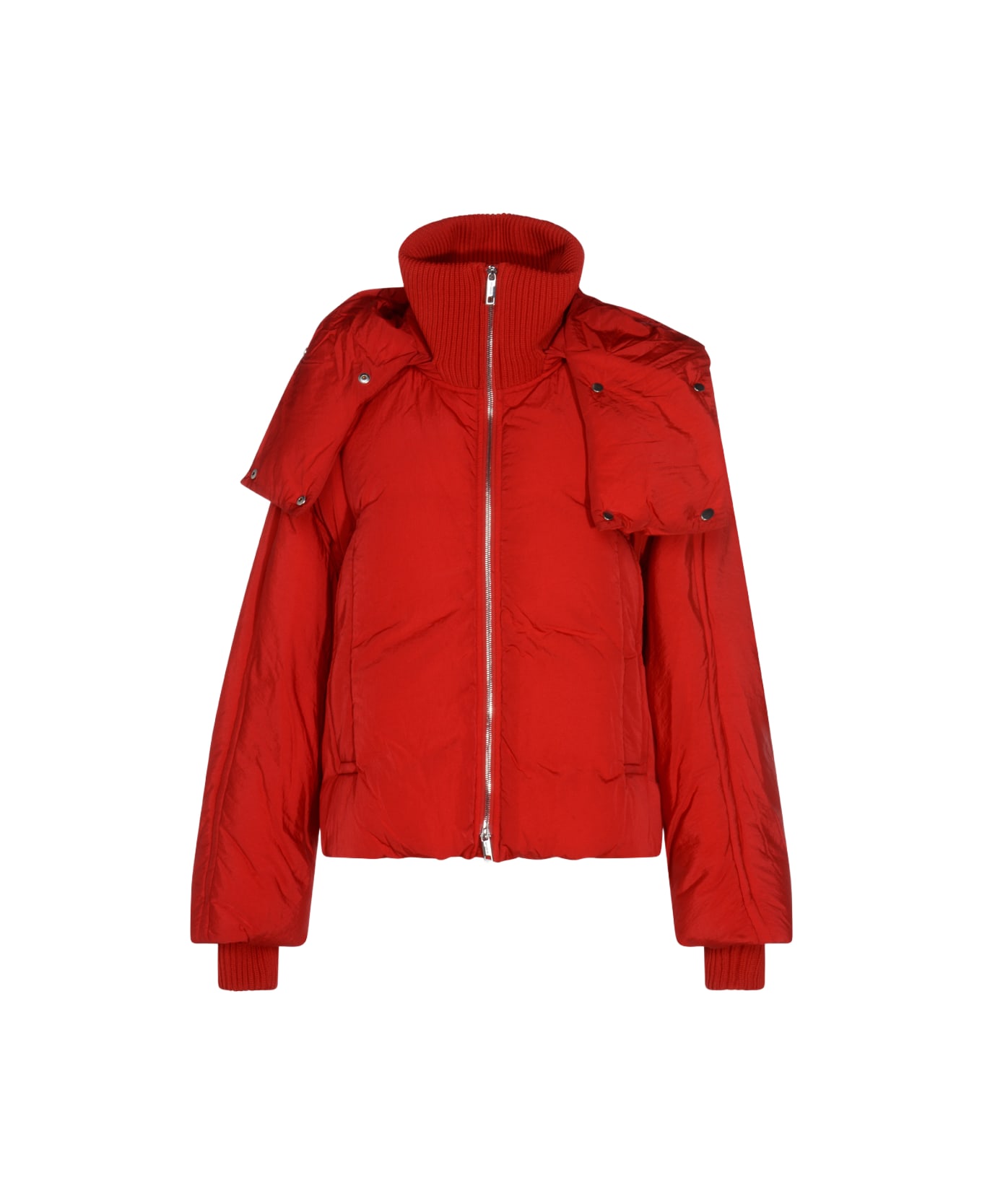 SportMax Red Glizia Down Jacket - Red