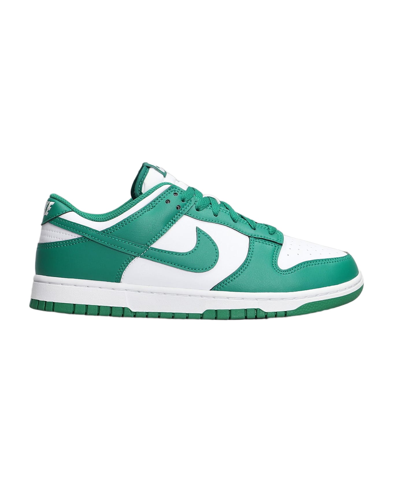 Nike Dunk Low Retro Sneakers In Green Leather - green