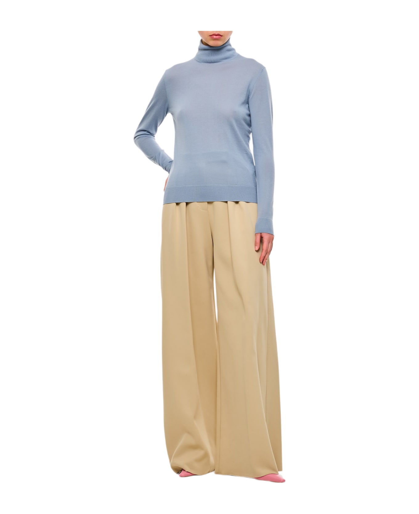 Ralph Lauren Cashmere Turtleneck Sweater - Clear Blue