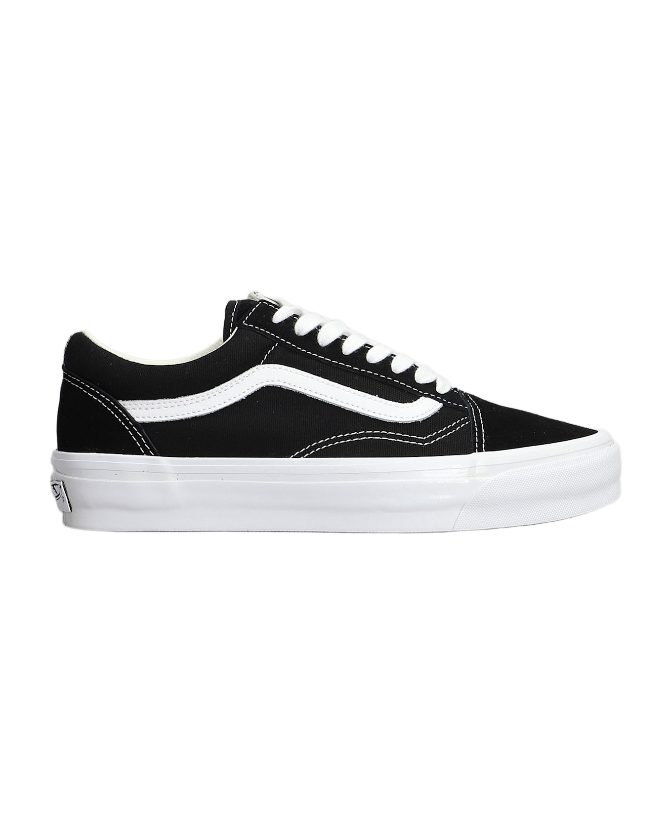 Vans Lx Old Skool Lx Sneakers In Black Suede And Fabric - black