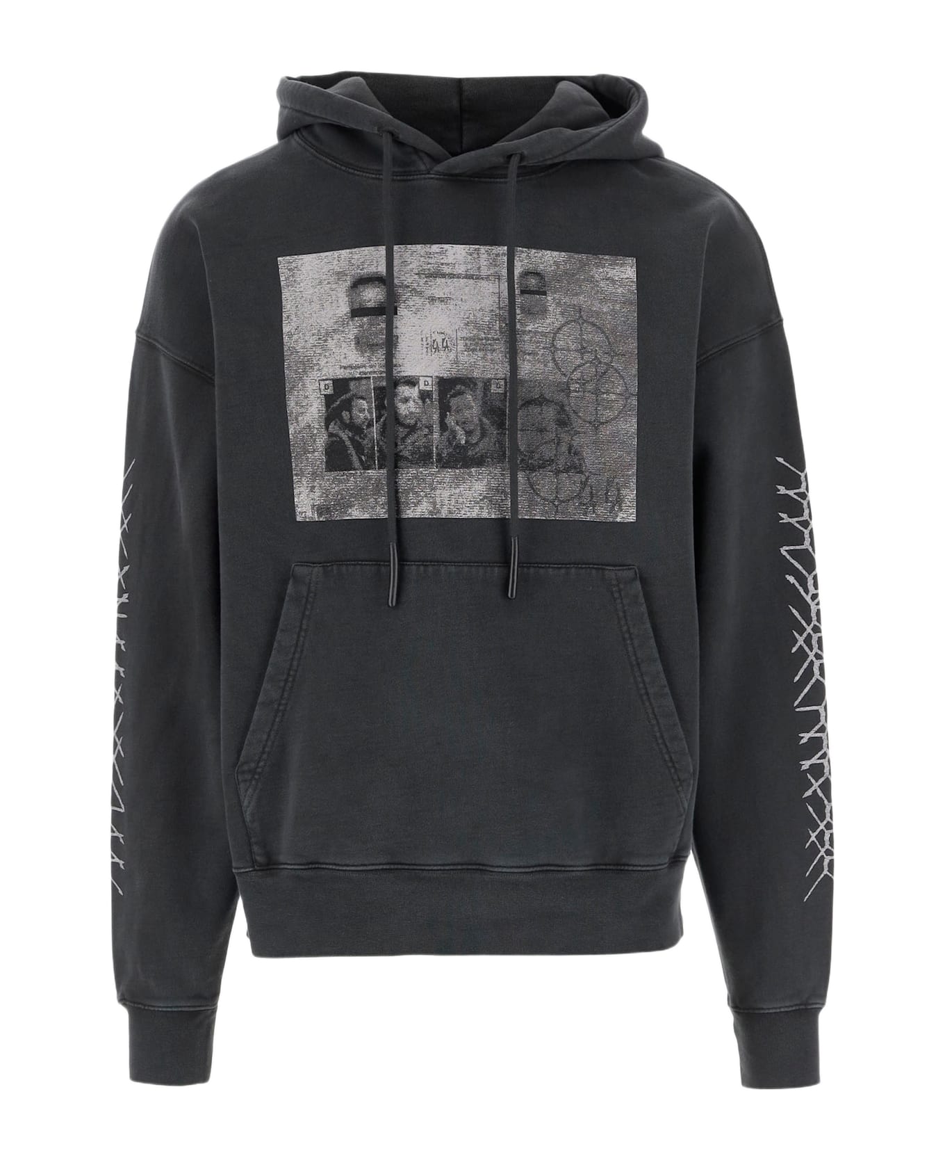 44 Label Group Printed Cotton Sweatshirt - Grey