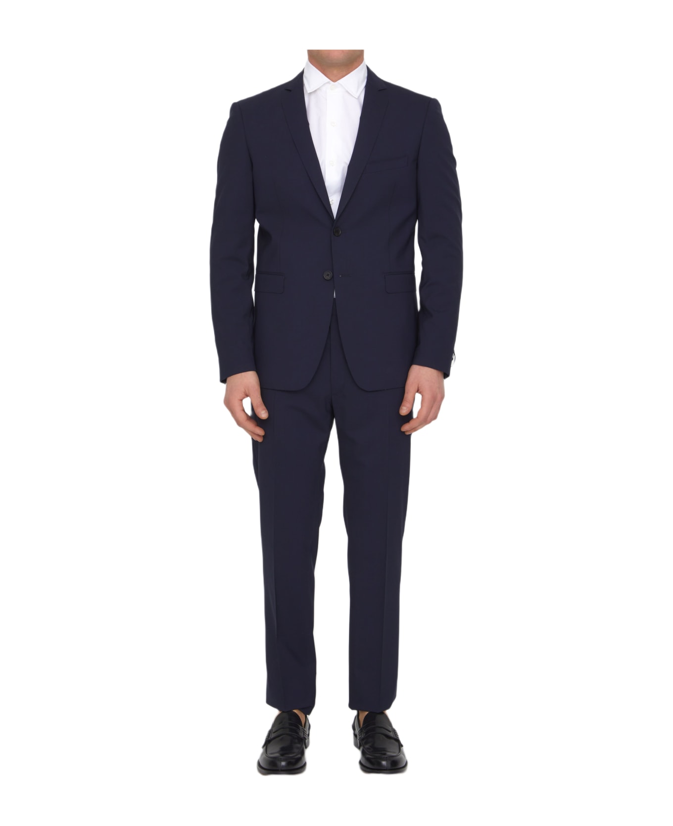 Tonello Blue Wool Two-piece Suit - BLUE