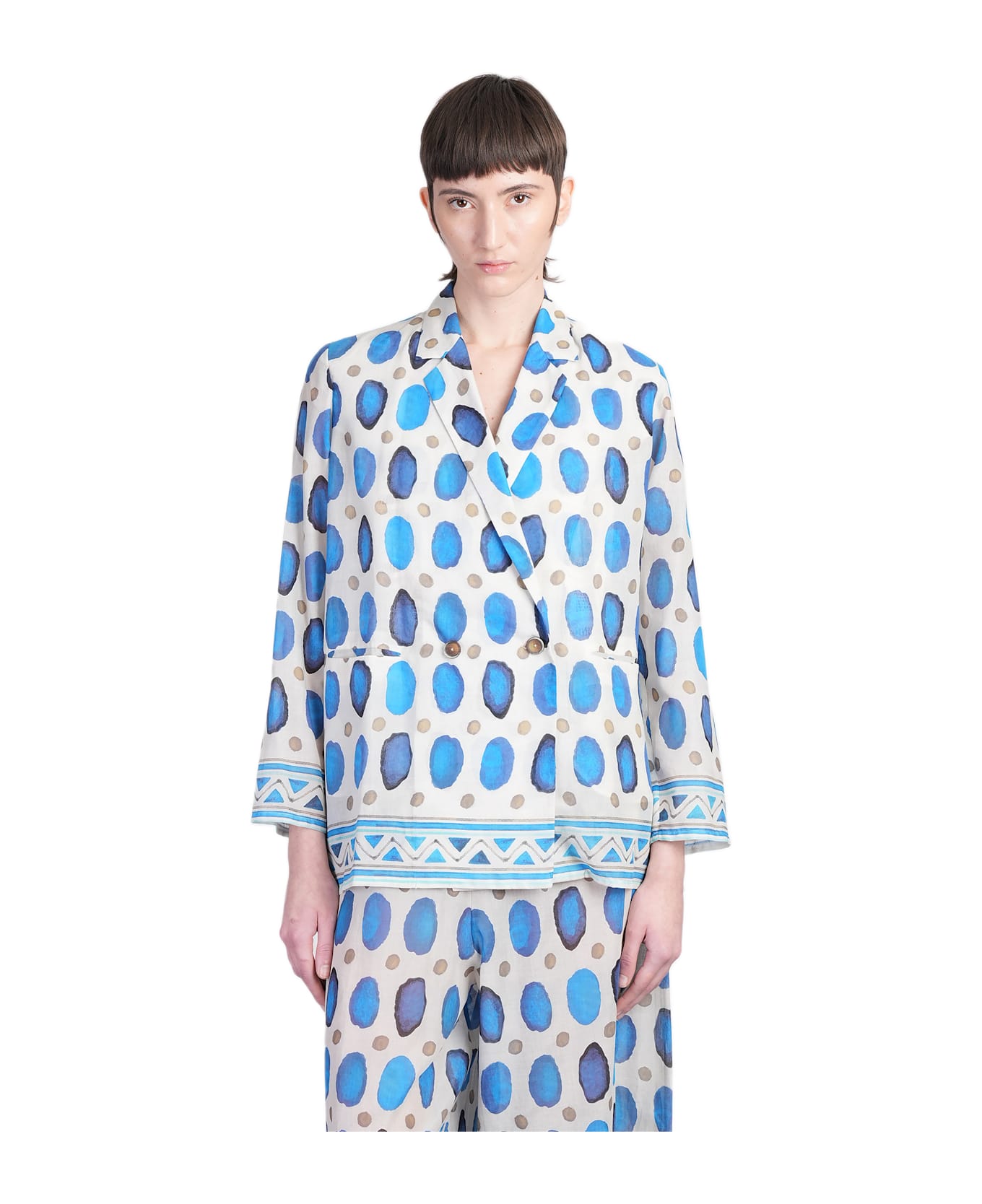 Holy Caftan Jam Shirt In Grey Cotton - grey