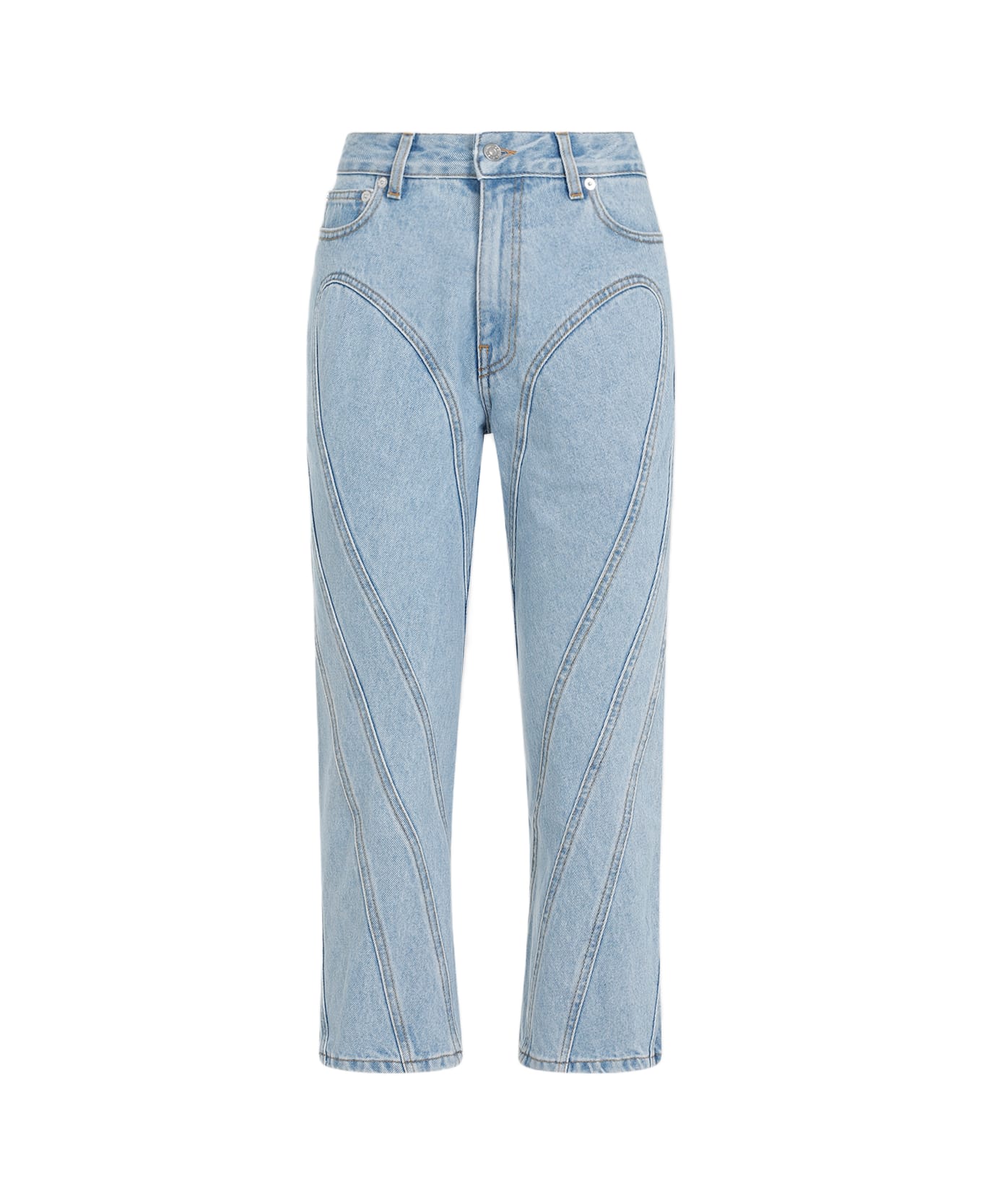 Mugler Cotton Jeans - Light Blue