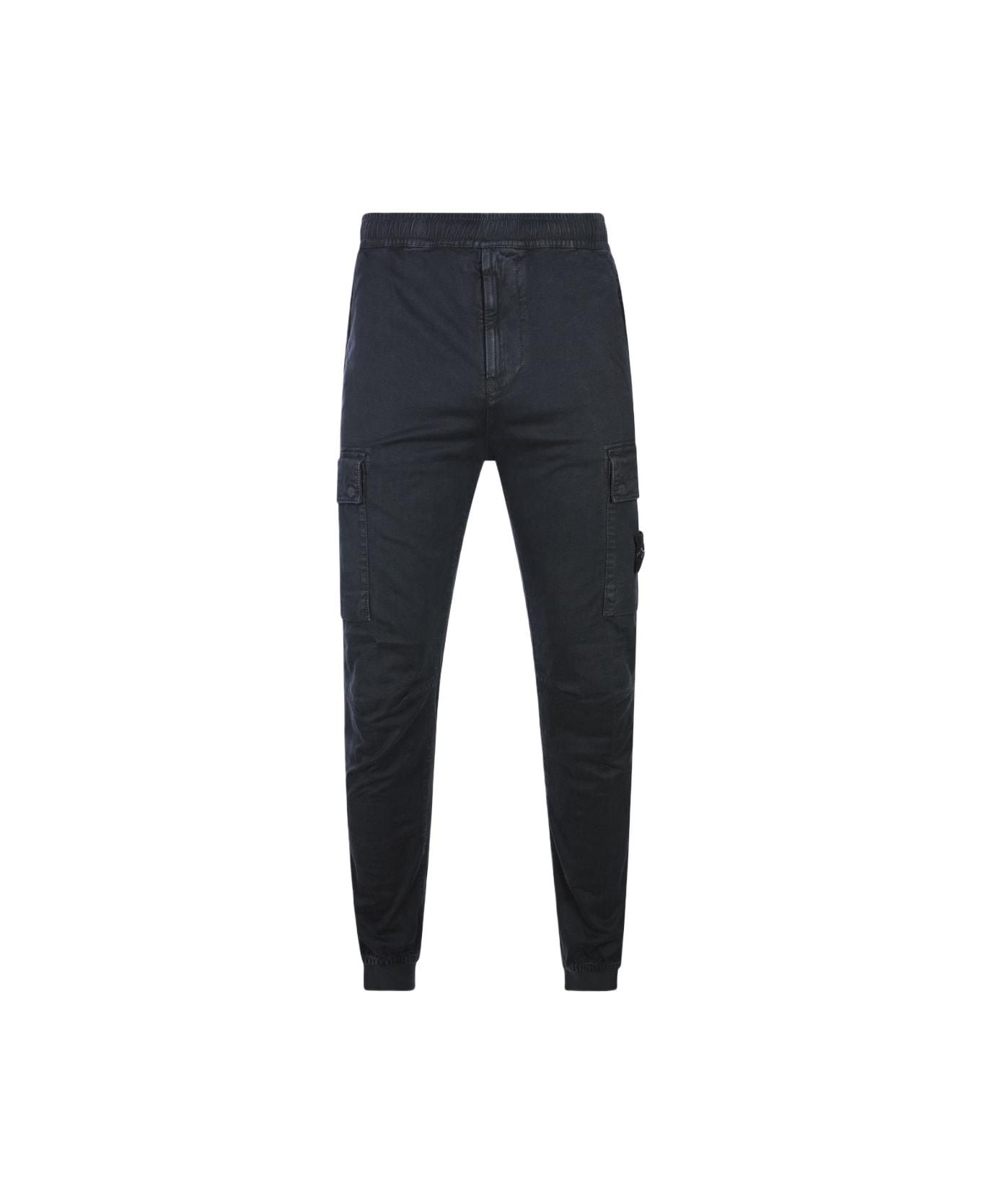 Stone Island Black Cotton Pants - BLACK