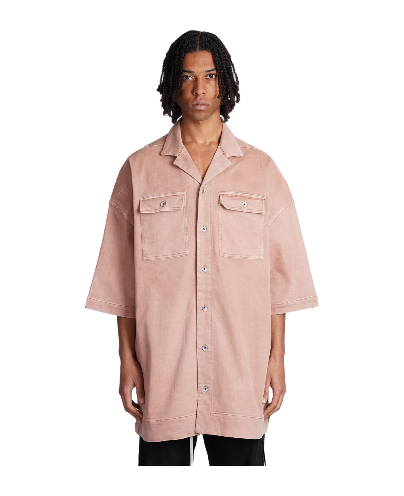 DRKSHDW Magnum Tommy Shirt Shirt In Rose-pink Cotton - rose-pink