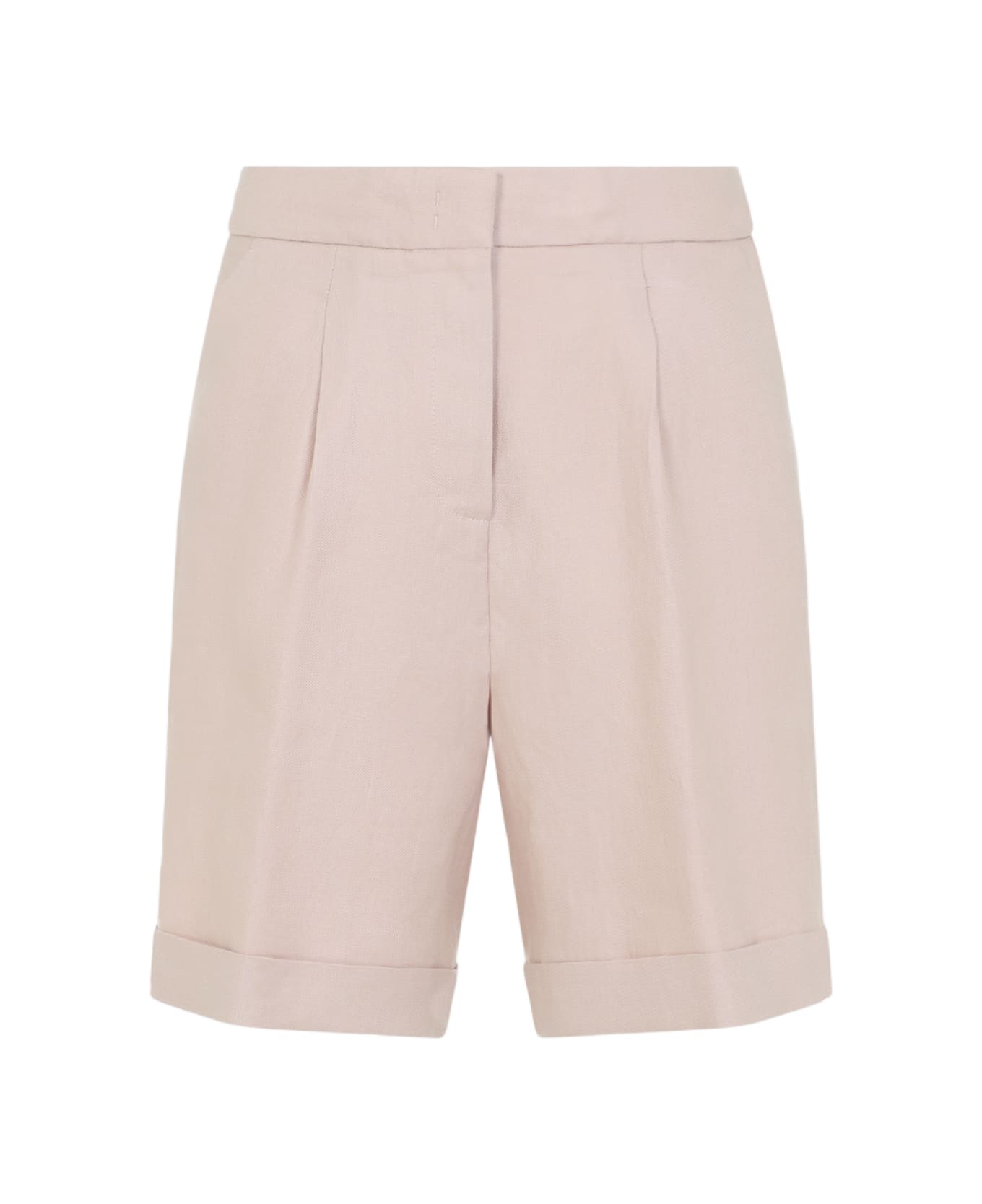 Peserico Linen Bermuda - Rosa Peonia