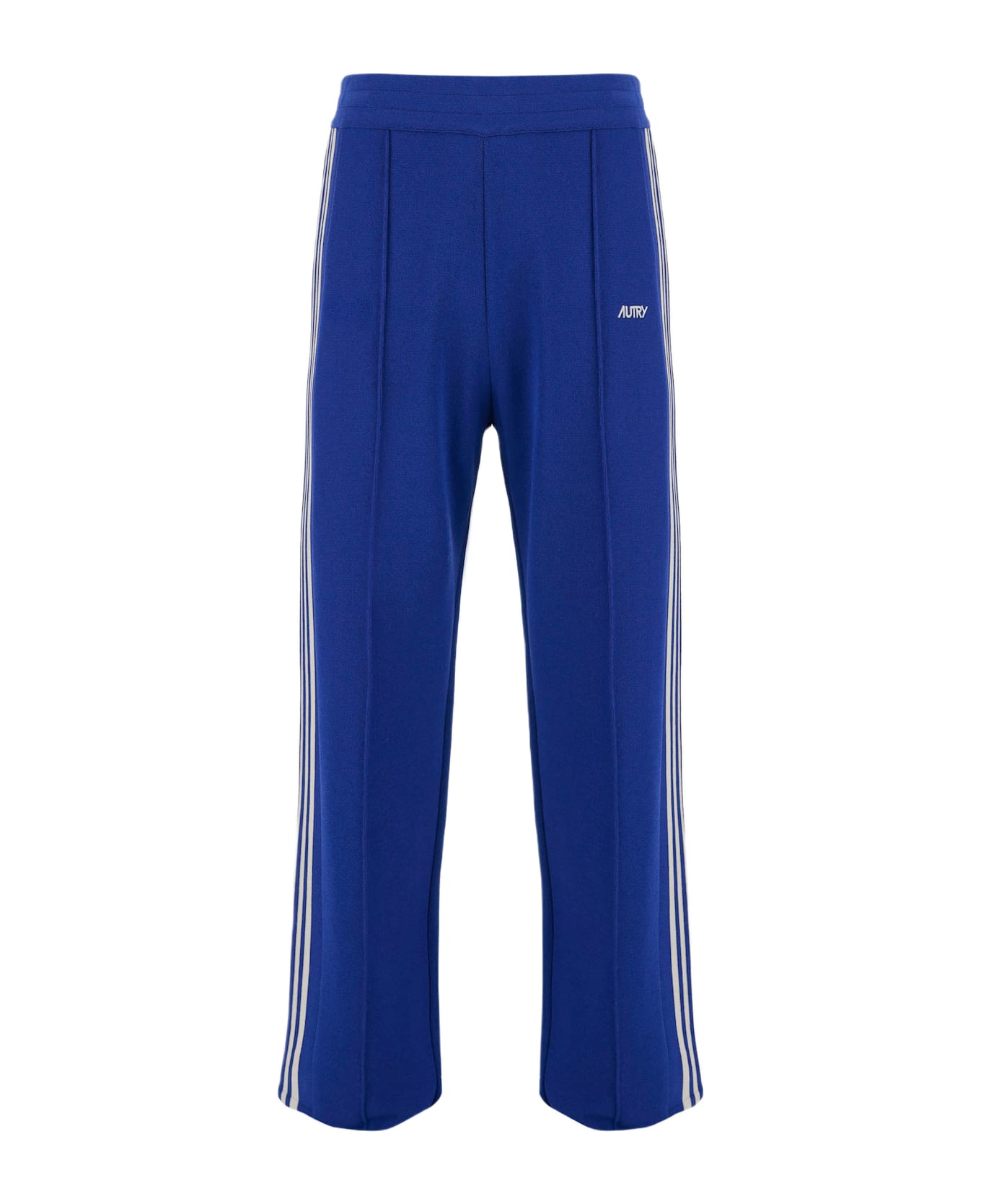 Autry Viscose Blend Logo Pants - KNIT SAPPHIRE