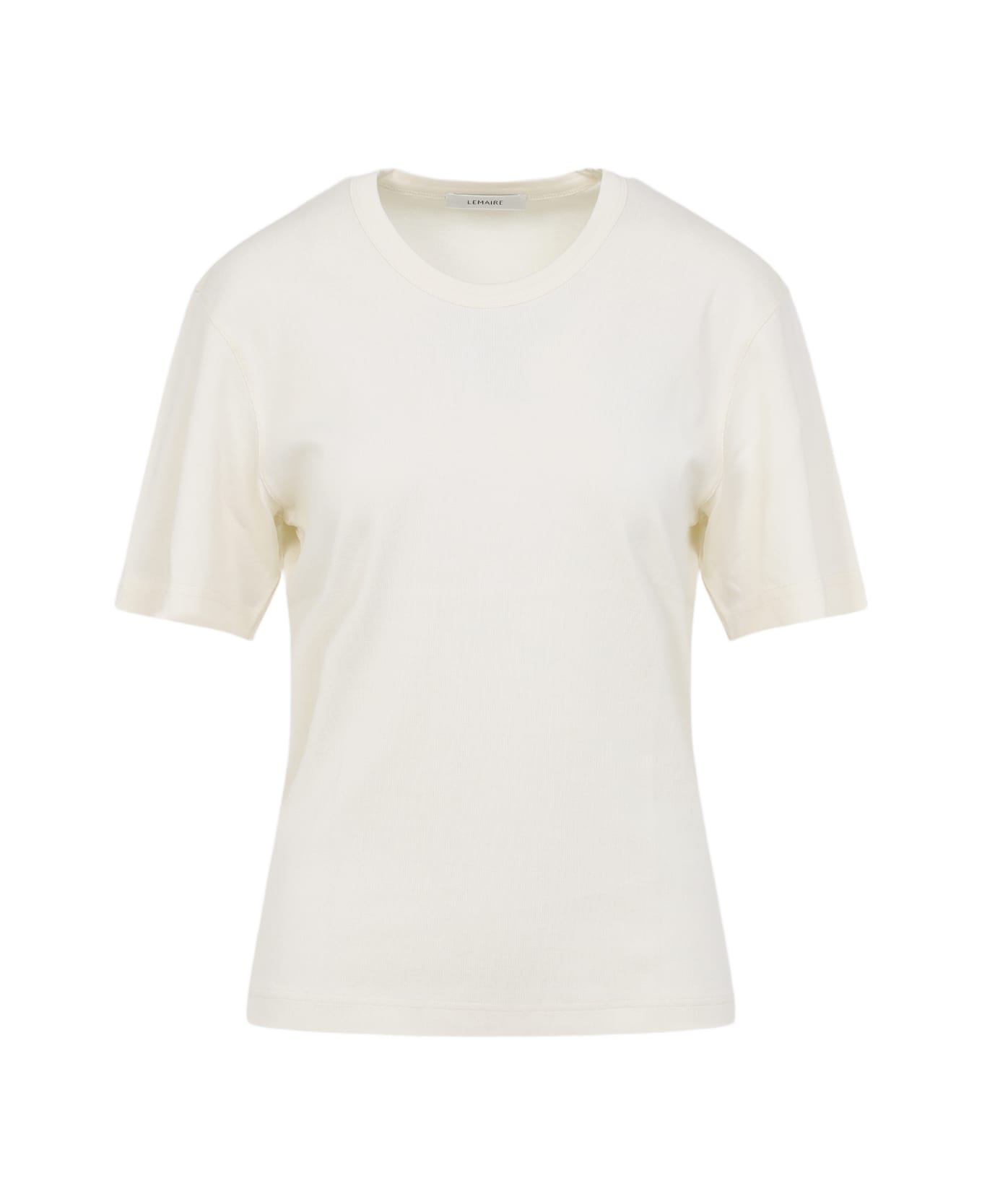 Lemaire Ribbed T-shirt - Light Cream