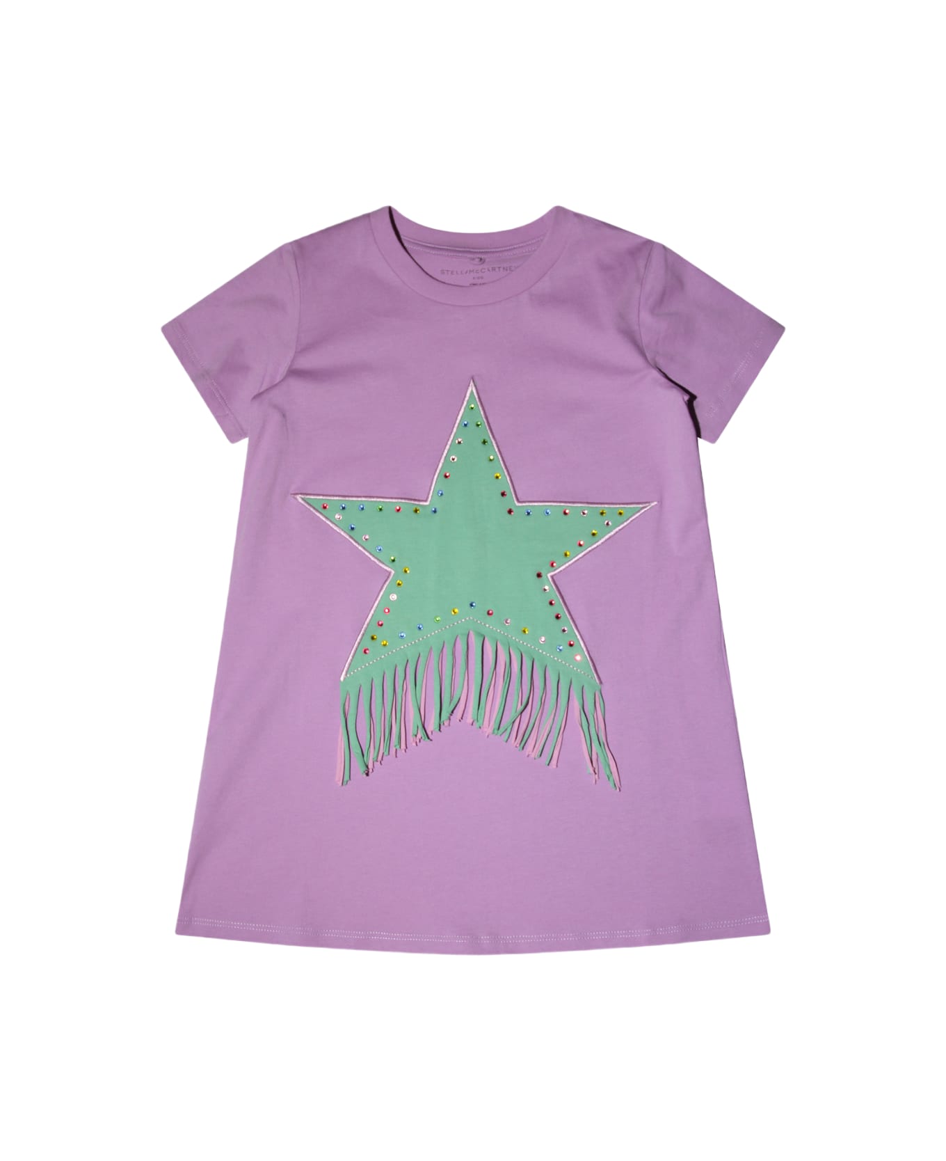 Stella McCartney Purple And Green Cotton T-shirt - Purple
