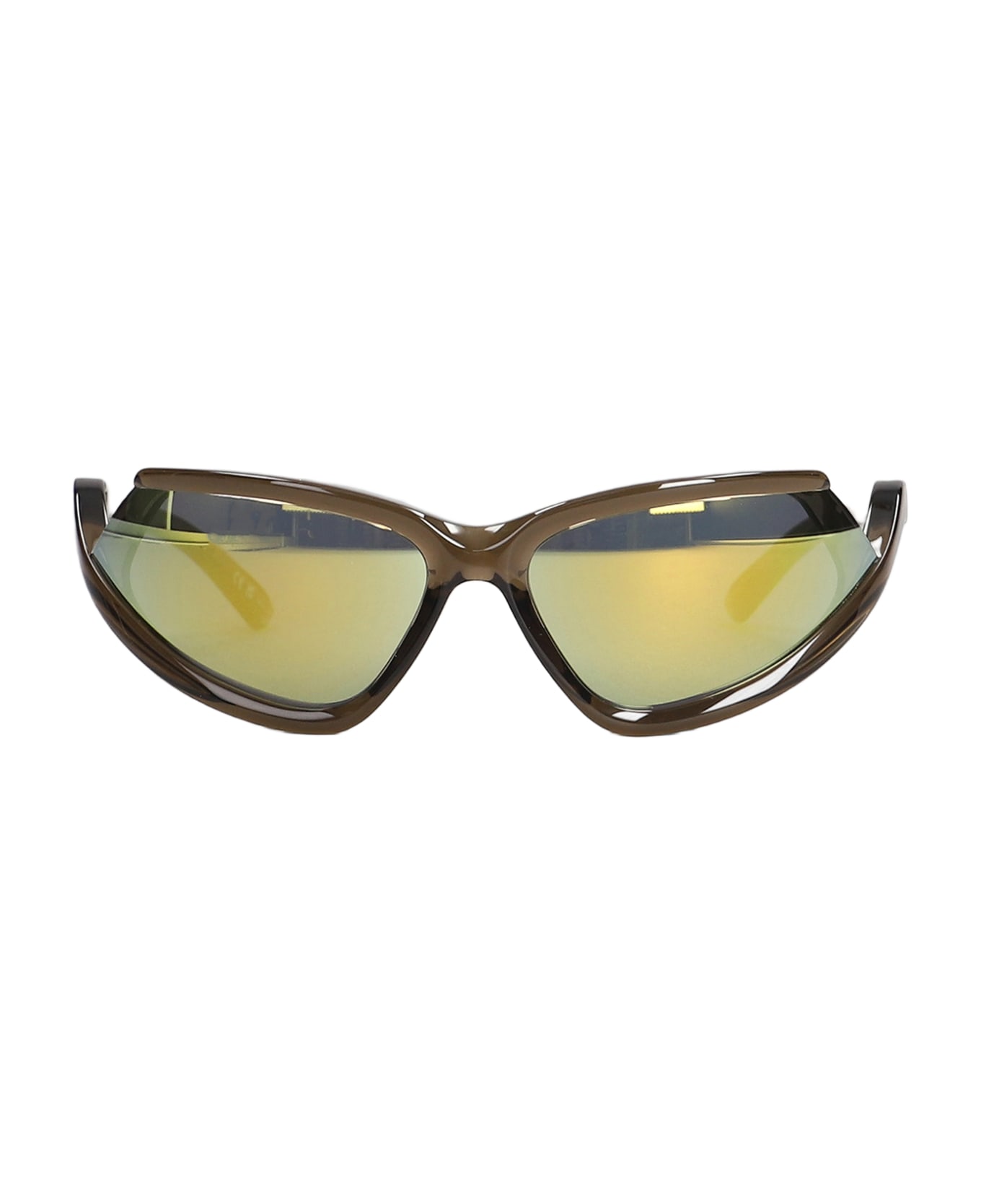 Balenciaga Side Xp Cat Sunglasses In Brown Nylon - brown